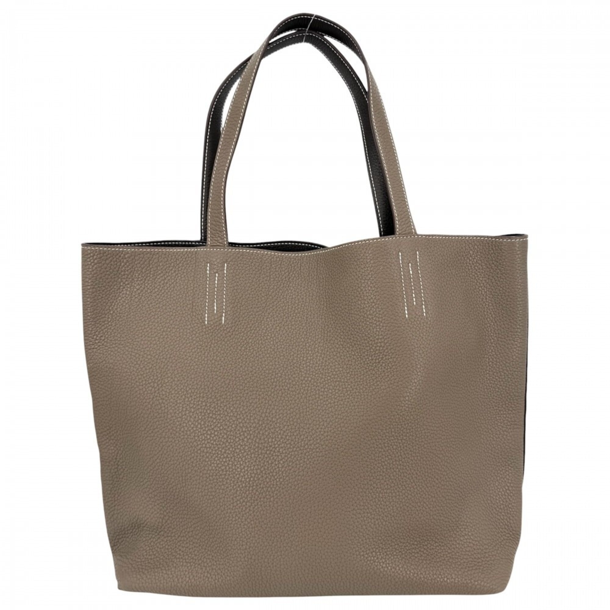 Hermes Brown Leather Handbag Tote Bag (Pre-Owned)