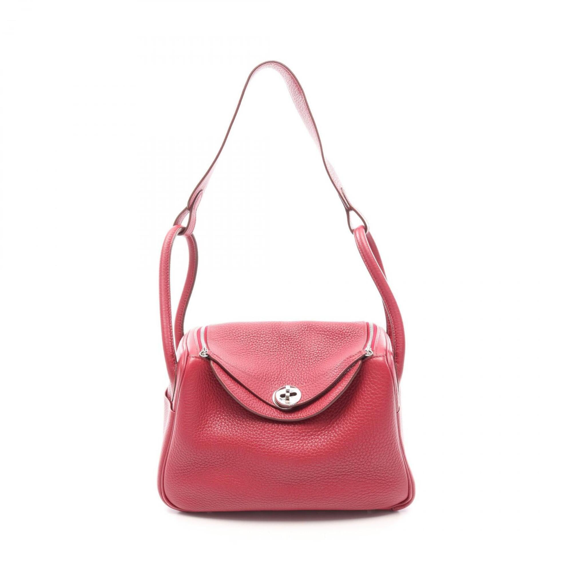 Hermes Bordeaux Ruby Taurillon Clemence Leather Handbag Shoulder Bag (Pre-Owned)