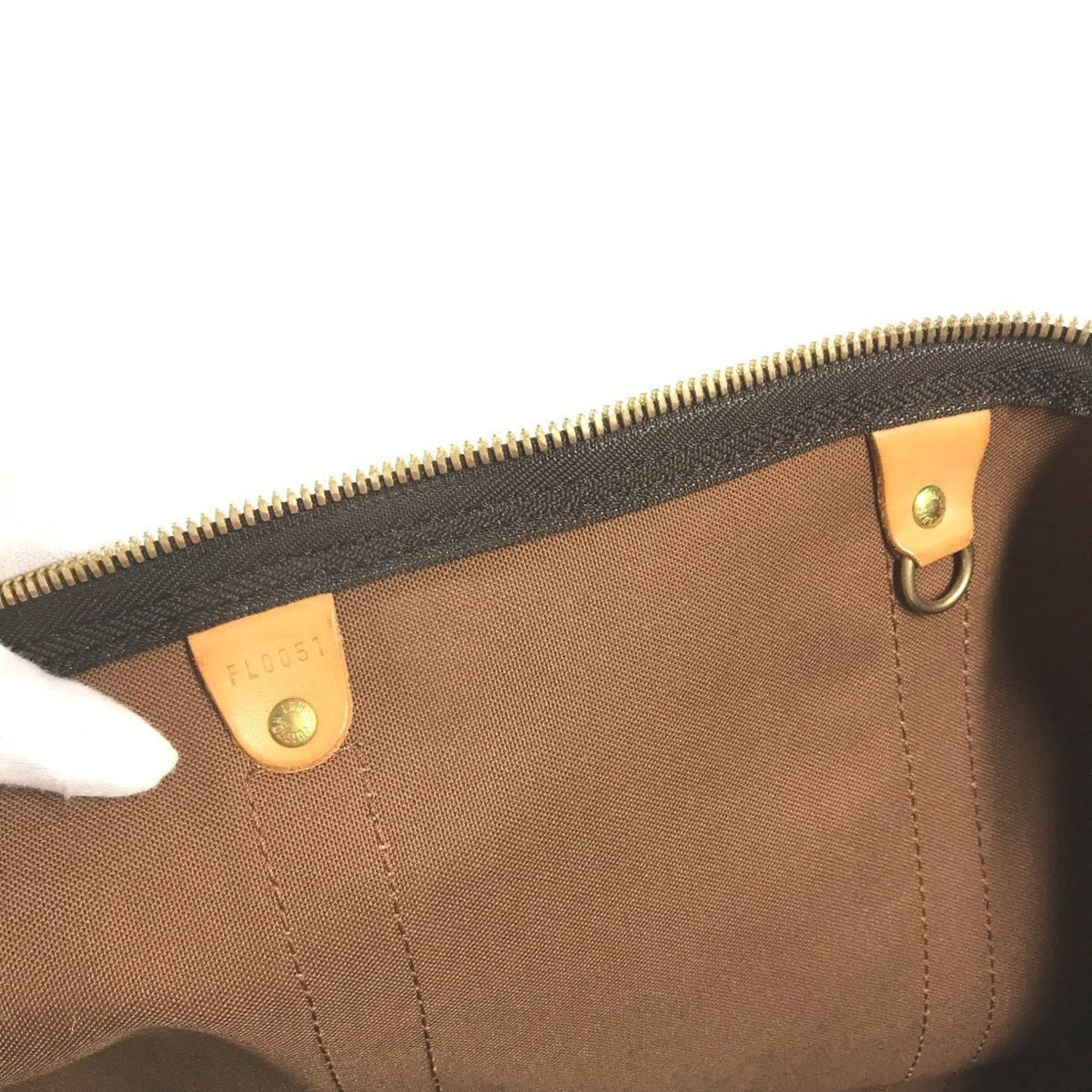 Louis Vuitton Brown Monogram White Monogram Boston Bag (Pre-Owned)