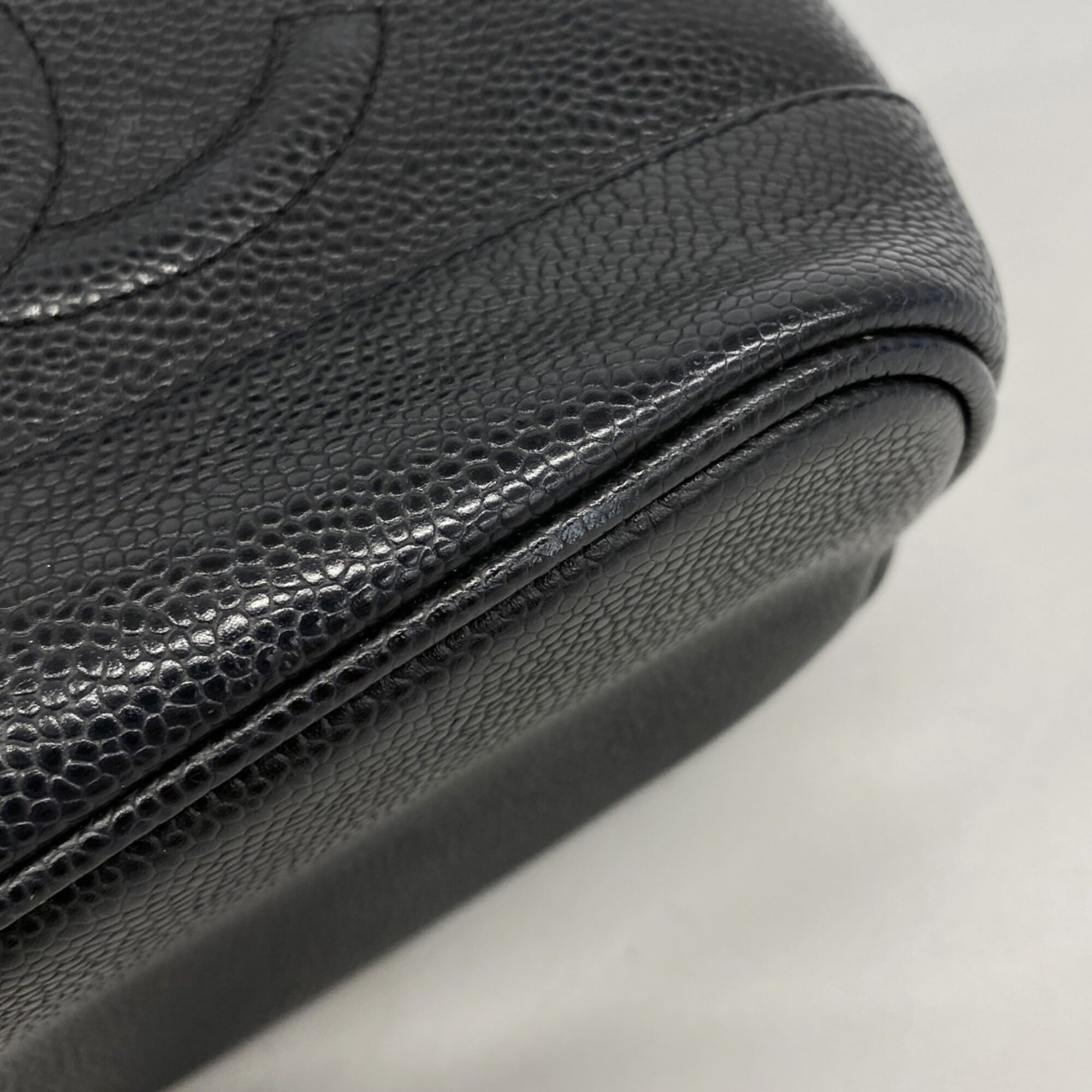 Chanel Black Grained Calfskin Vanity Bag (Pre-Owned)
