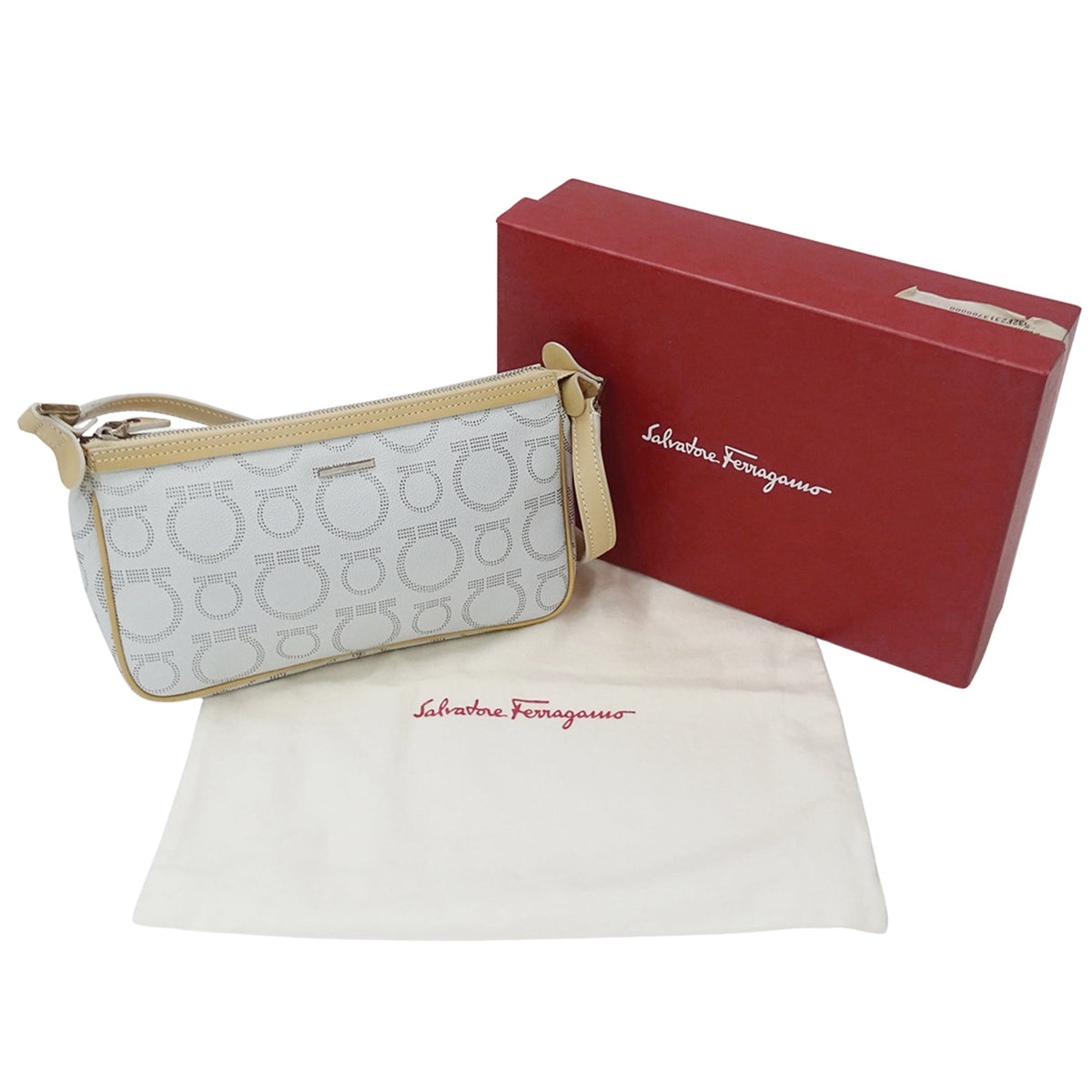 Salvatore Ferragamo Light Blue Leather Handbag Pouch (Pre-Owned)