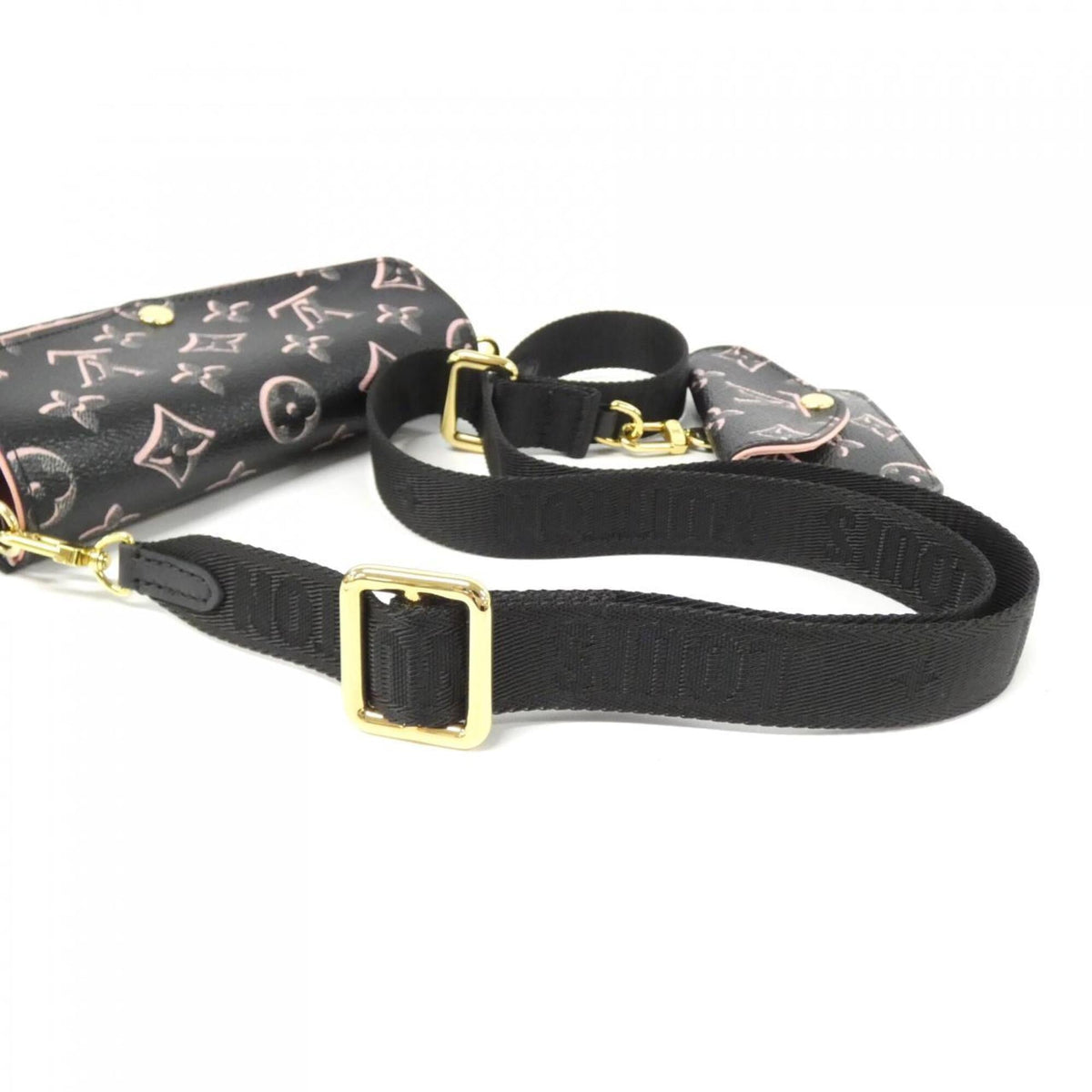 Louis Vuitton Black Coated Canvas Pochette Pouch Shoulder Bag (Pre-Owned)