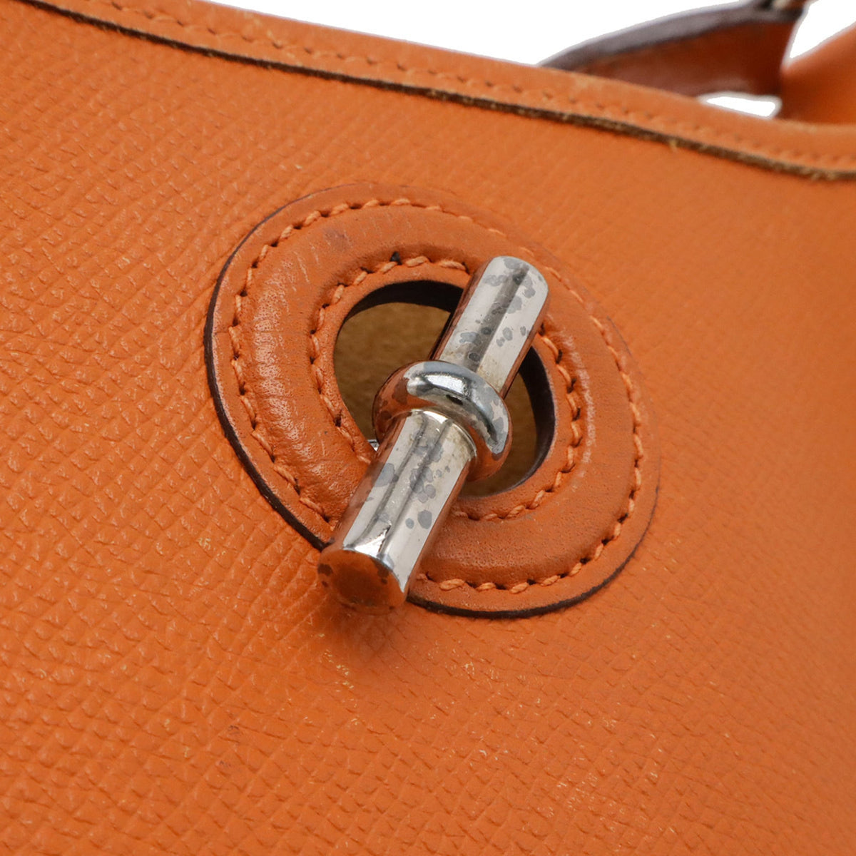 Hermes Vespa Orange Togo Leather Pochette Shoulder Bag (Pre-Owned)