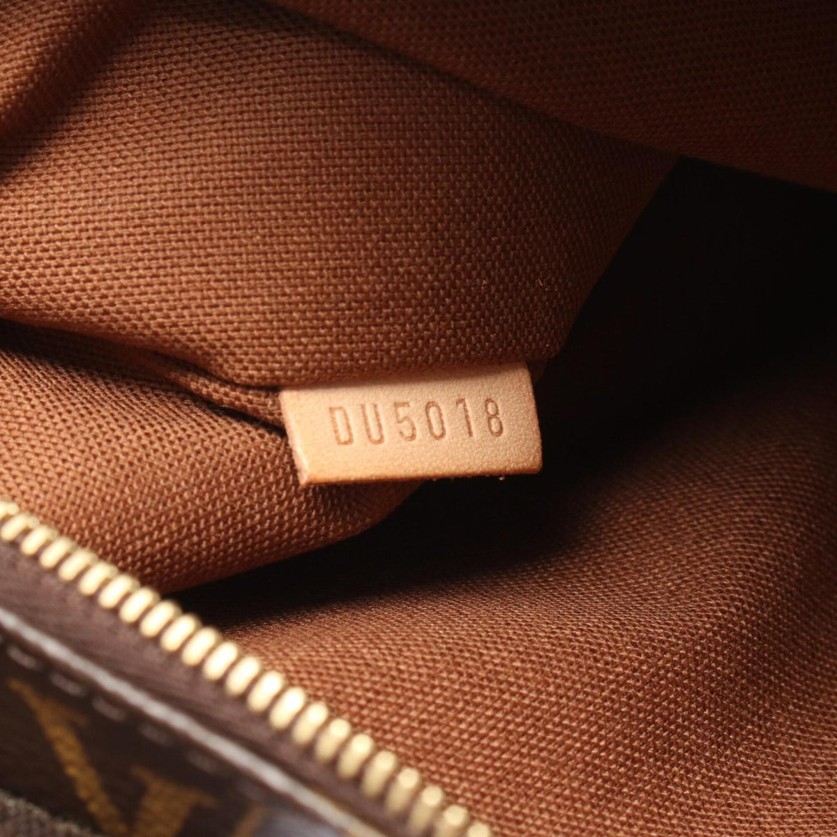 Louis Vuitton Brown Monogram Coated Canvas Leather Handbag Tote Bag (Pre-Owned)