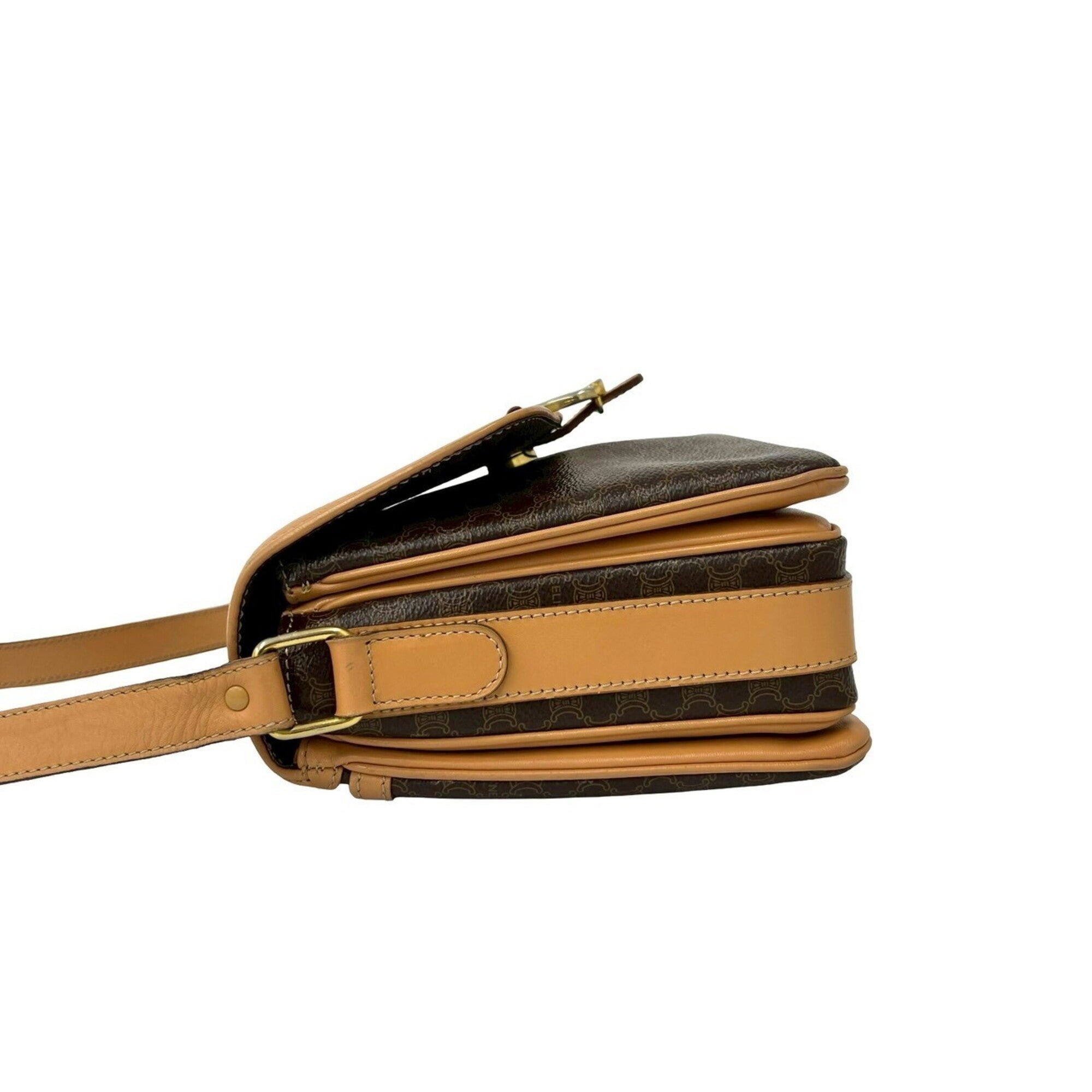 Celine Brown Leather Pvc Shoulder Bag (Pre-Owned)