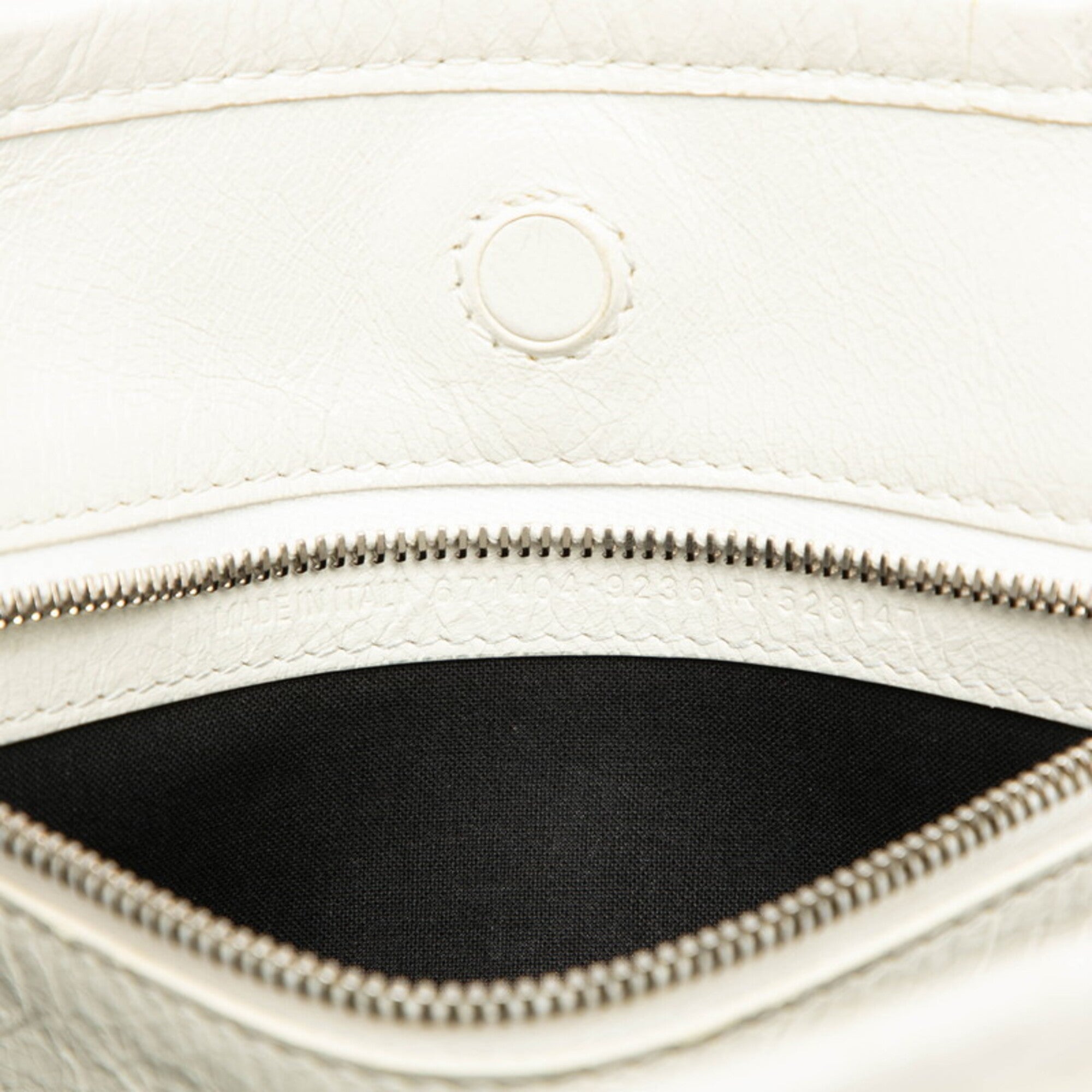 Balenciaga White Leather Handbag Shoulder Bag Tote Bag (Pre-Owned)