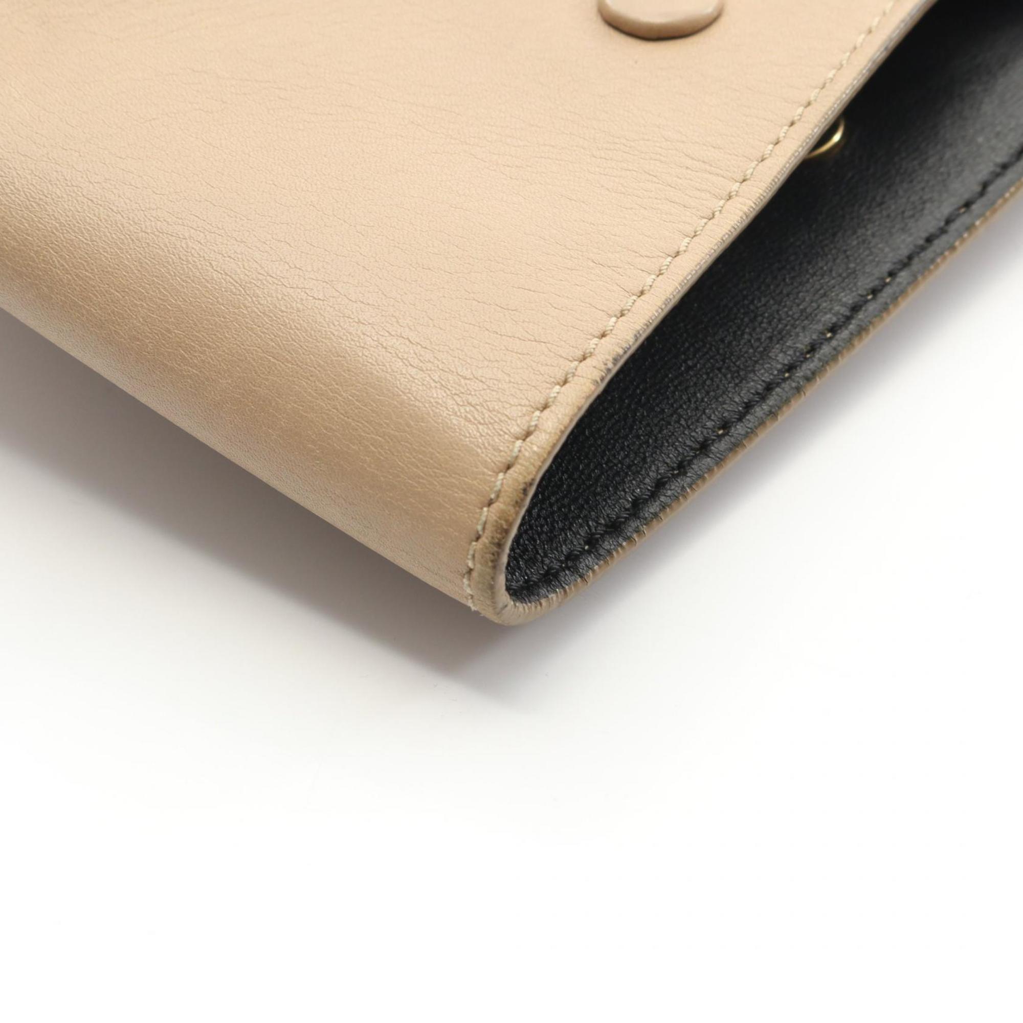 Celine Beige Black Blue Leather Handbag (Pre-Owned)