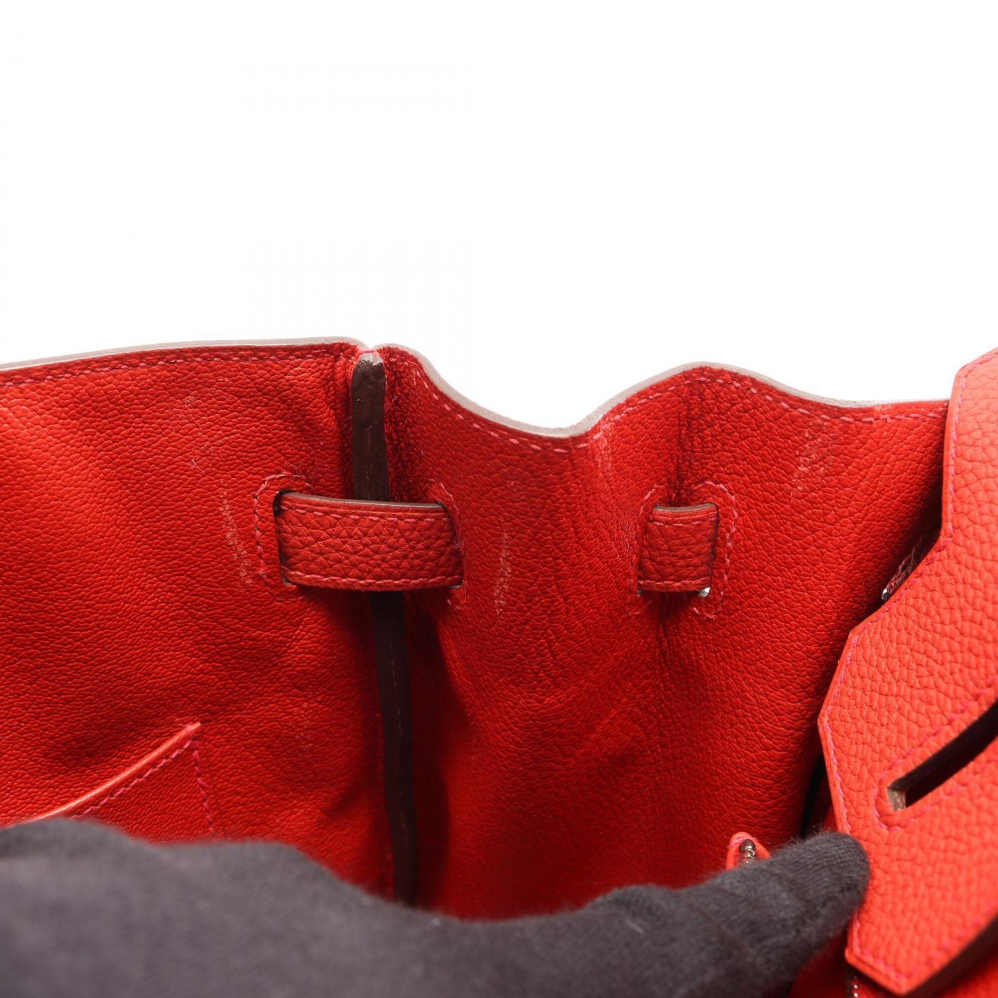Hermes Red Color Togo Leather Handbag (Pre-Owned)
