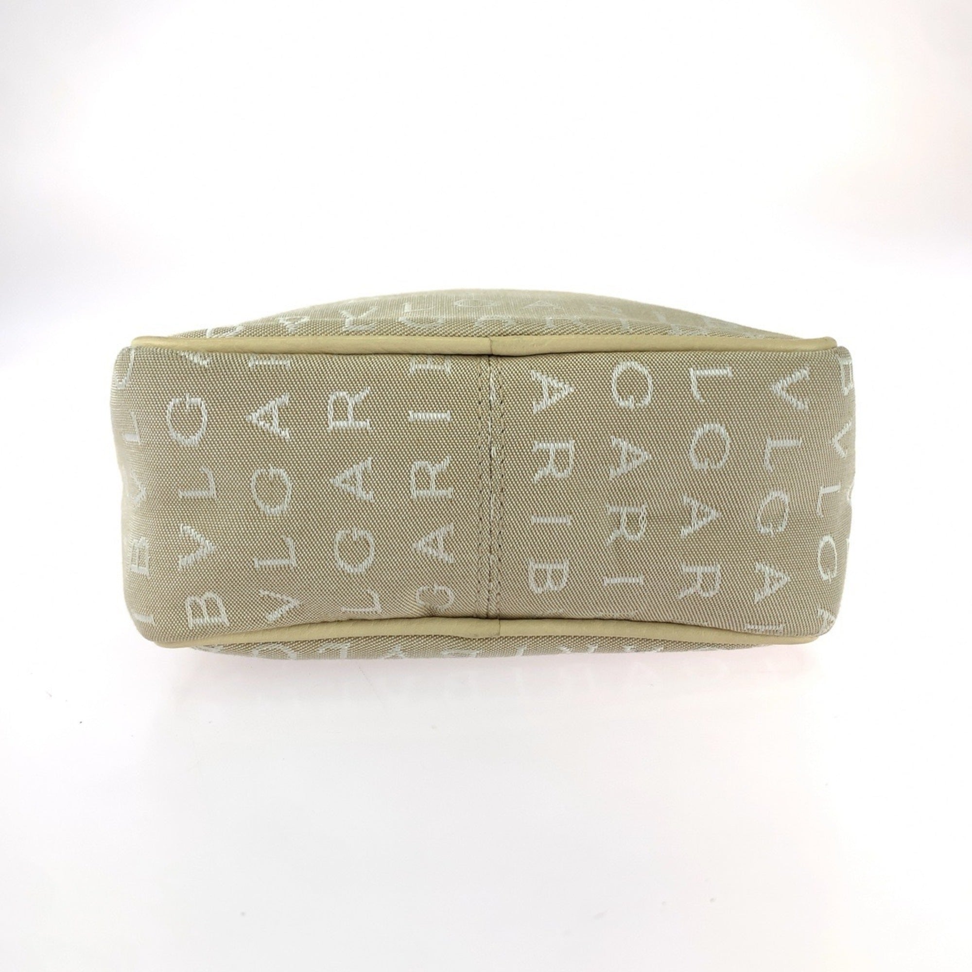 Bvlgari Beige Canvas Leather Shoulder Bag (Pre-Owned)