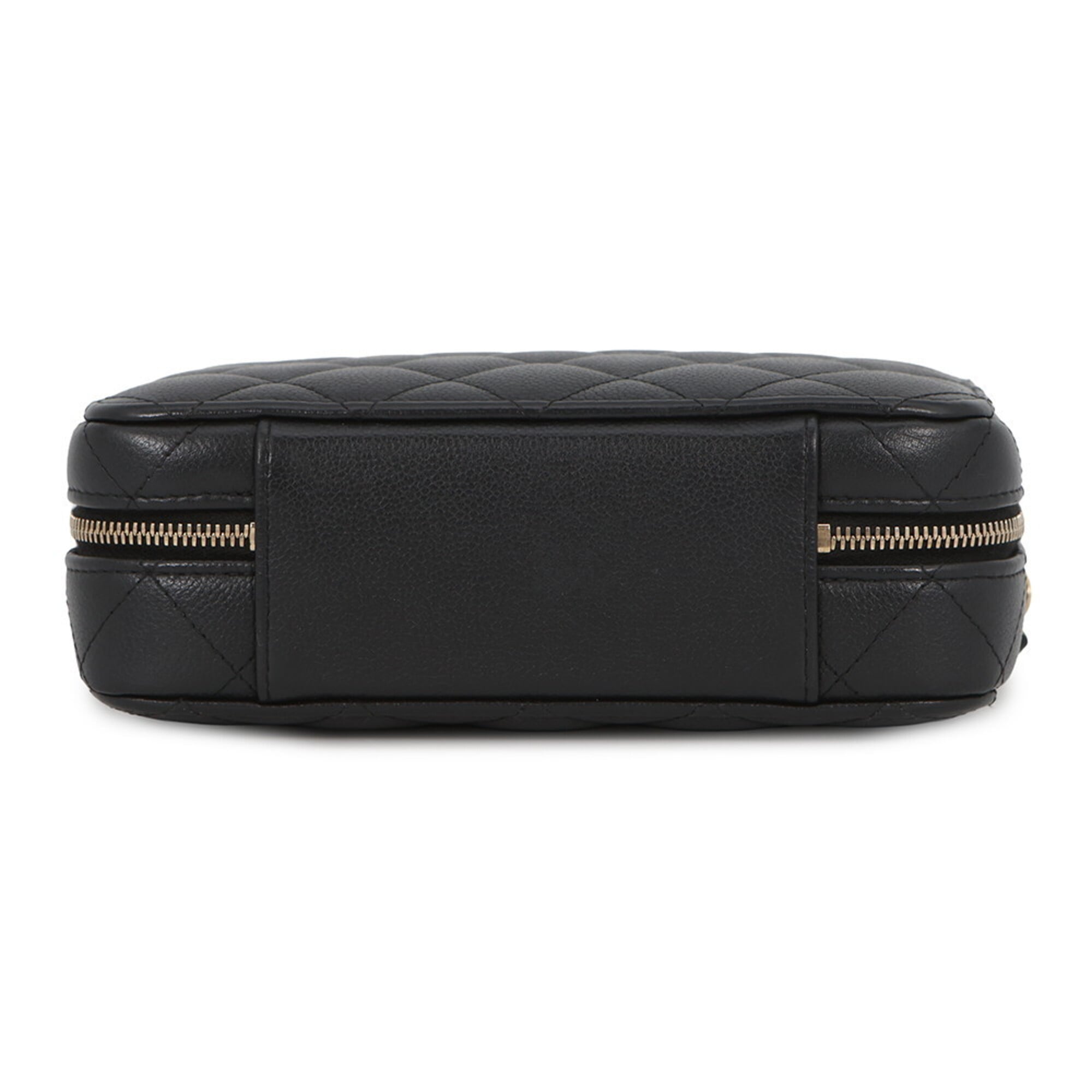 Chanel Matelasse Black Grained Calfskin Handbag Shoulder Bag (Pre-Owned)