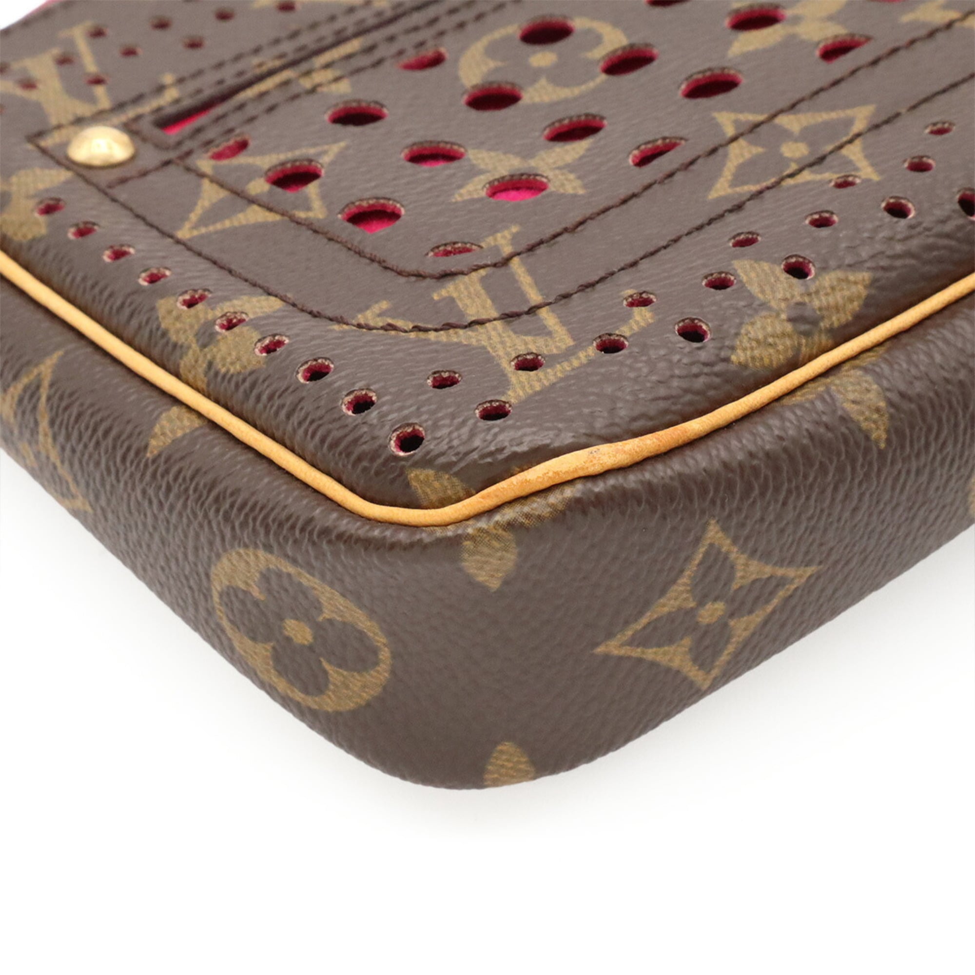 Louis Vuitton Fuchsia Monogram Monogram Perforated Handbag Pochette Pouch (Pre-Owned)