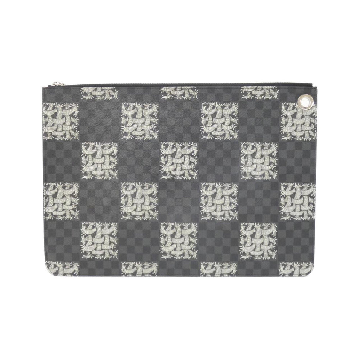 Louis Vuitton Graphite Coated Canvas Handbag Pochette (Pre-Owned)