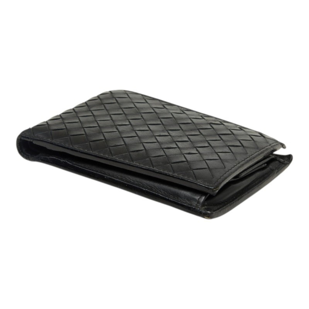 Bottega Veneta Black Intrecciato Wallet (Bi-Fold) (Pre-Owned)
