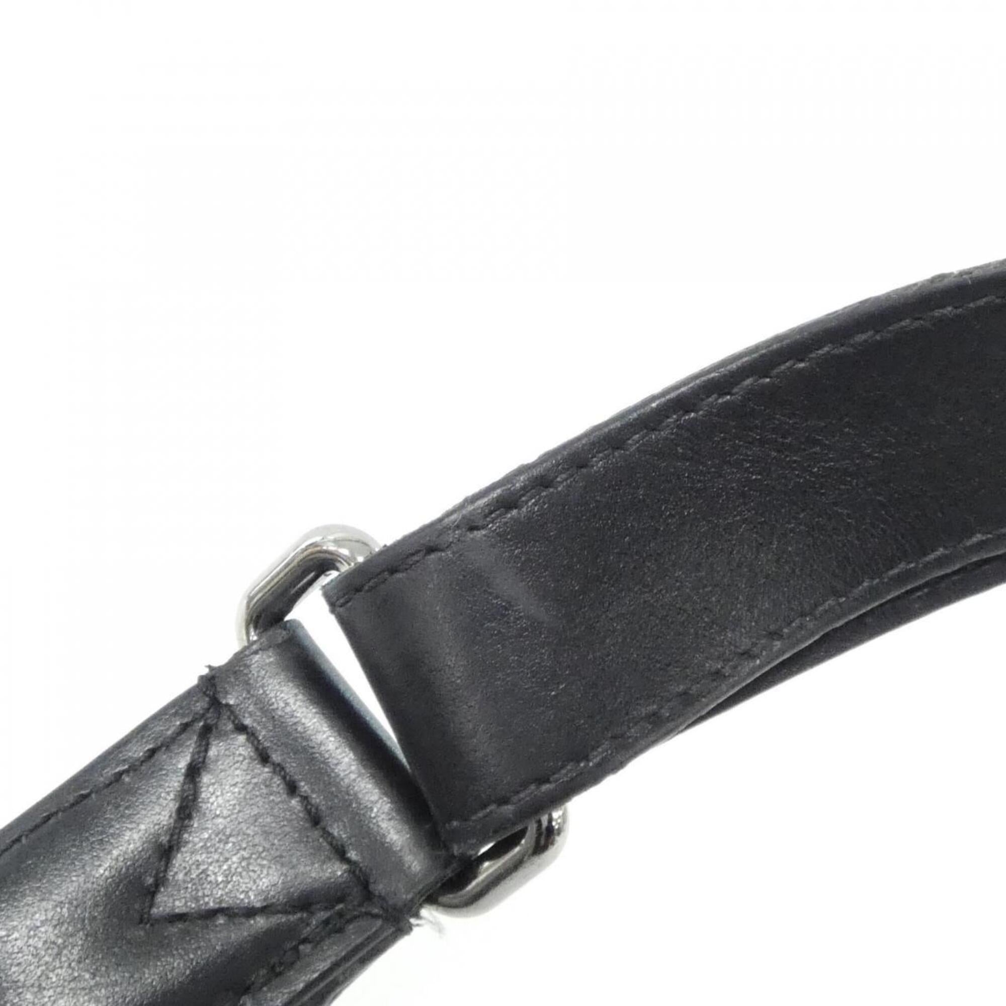 Louis Vuitton Black Coated Canvas Shoulder Bag Sling Bag (Pre-Owned)