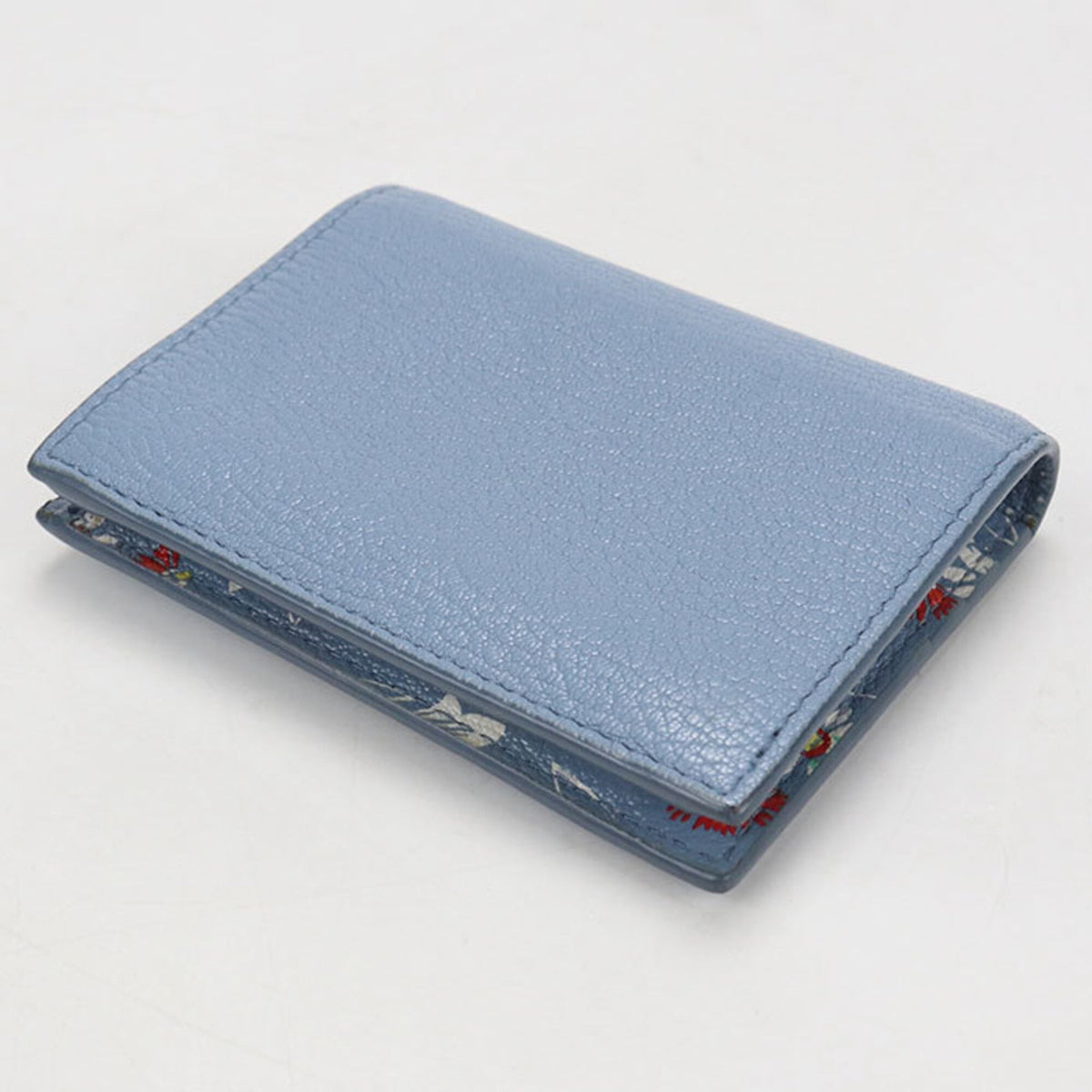 Miu Miu Blue Leather Wallet (Bi-Fold) (Pre-Owned)