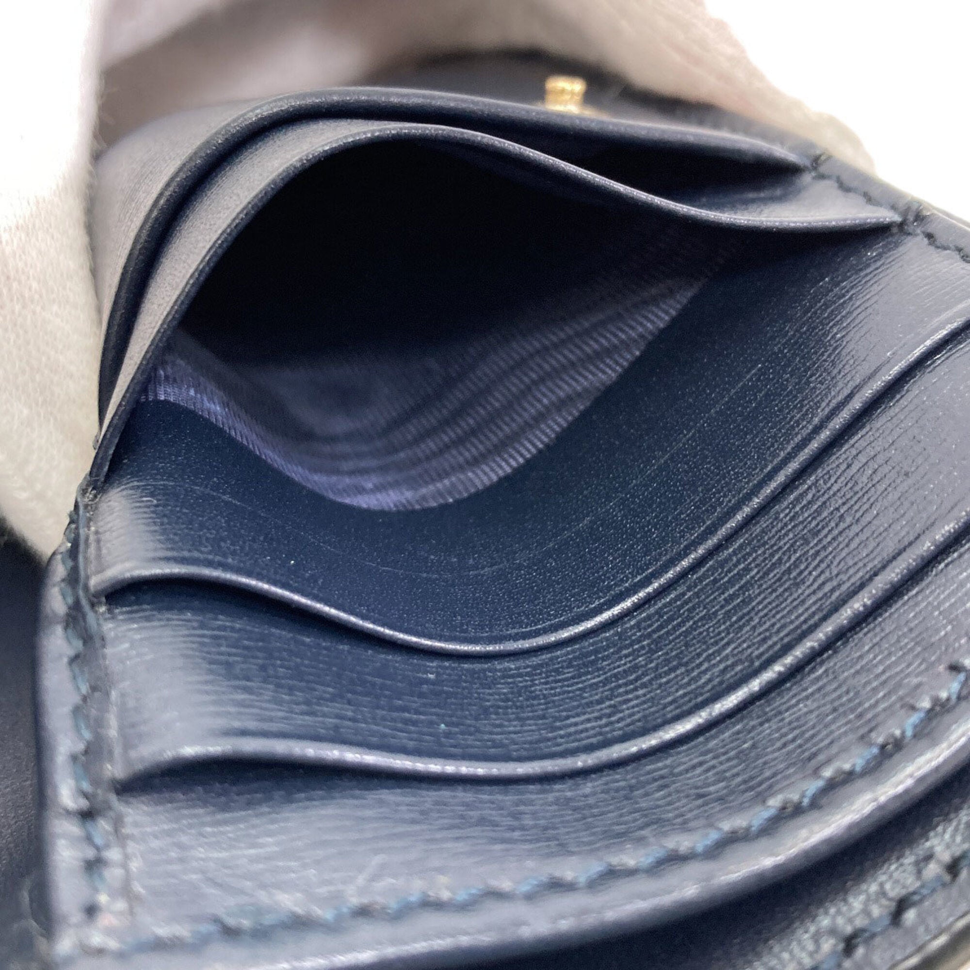 Gucci Navy Canvas Wallet (Bi-Fold) (Pre-Owned)