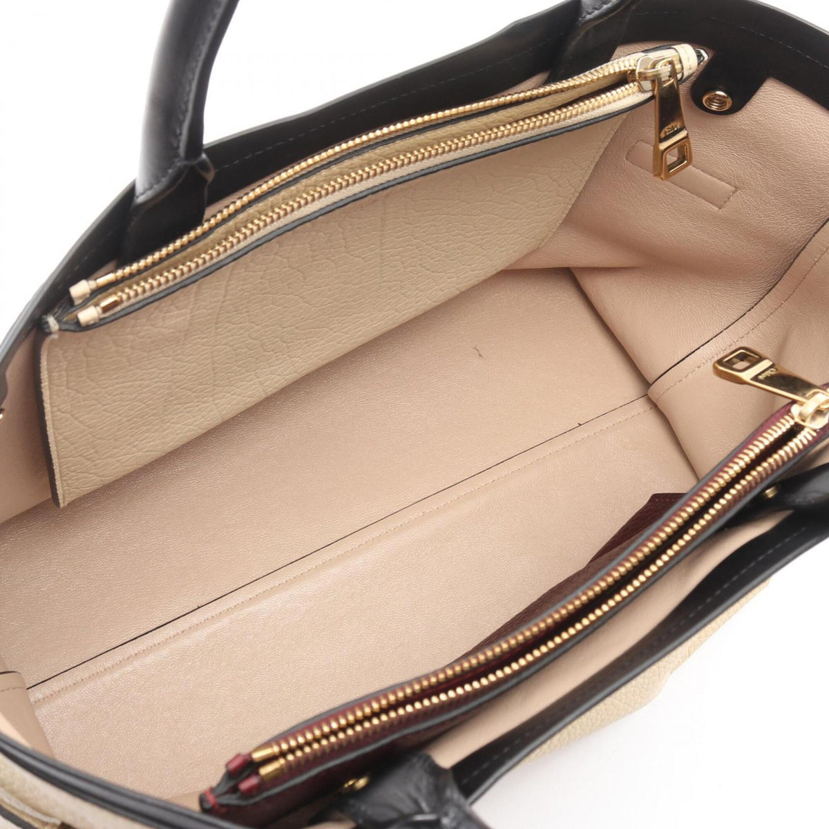 Chloé Black Ivory Leather Handbag Tote Bag (Pre-Owned)