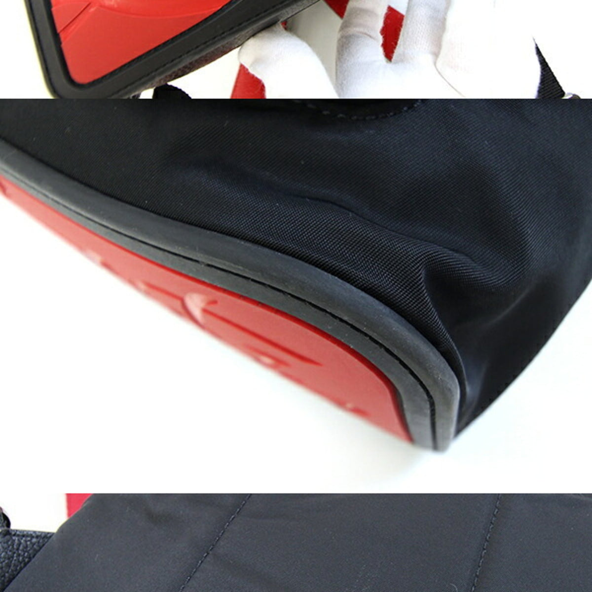 Christian Louboutin Black Nylon Leather Backpack (Pre-Owned)