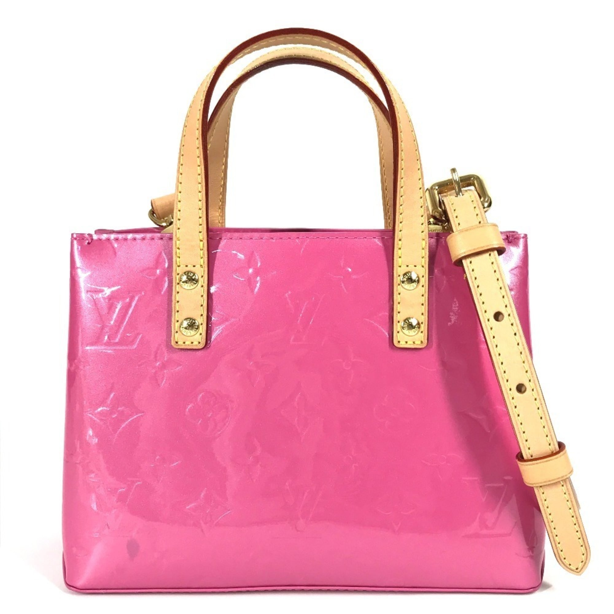 Louis Vuitton Pink Monogram Vernis Handbag Shoulder Bag Tote Bag (Pre-Owned)