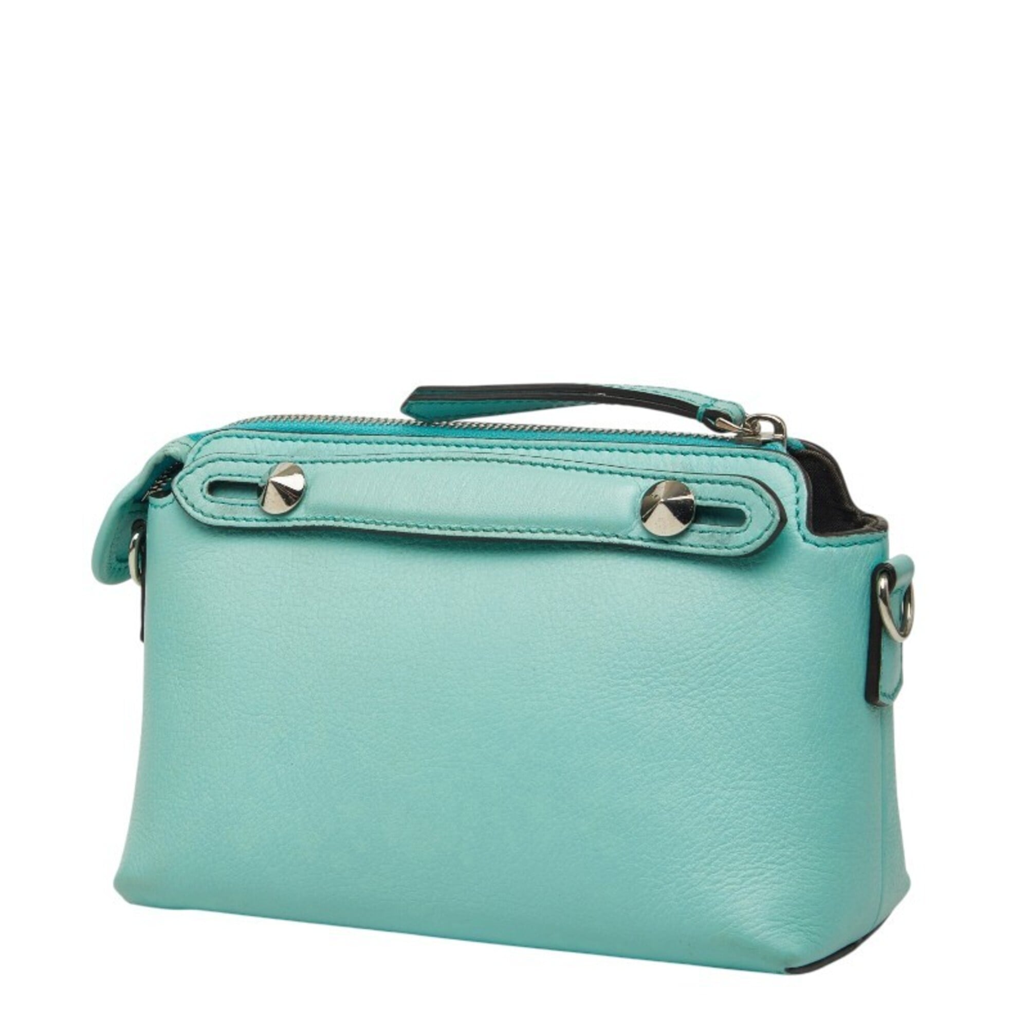 Fendi Green Leather Handbag Shoulder Bag (Pre-Owned)