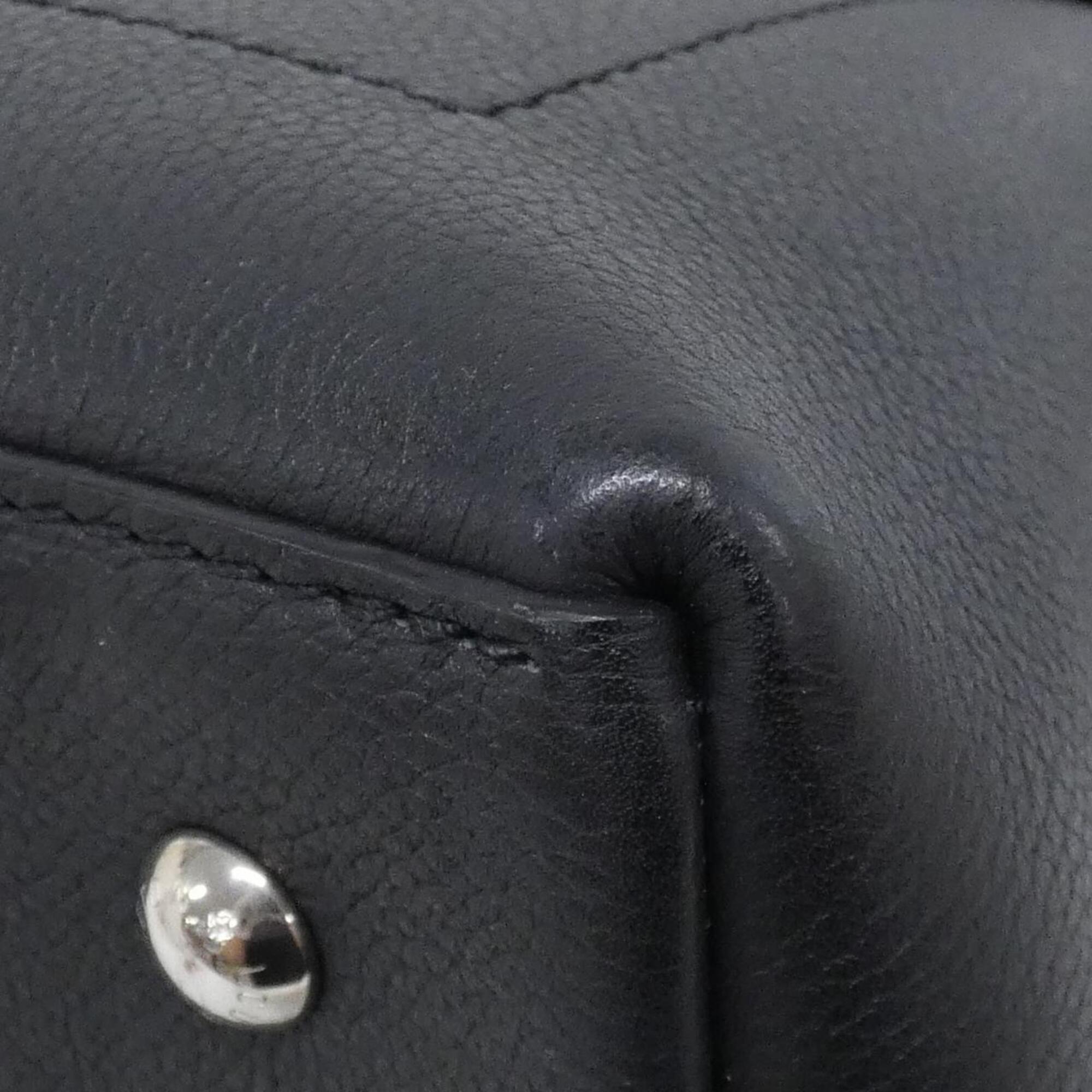 Louis Vuitton Black Leather Handbag (Pre-Owned)