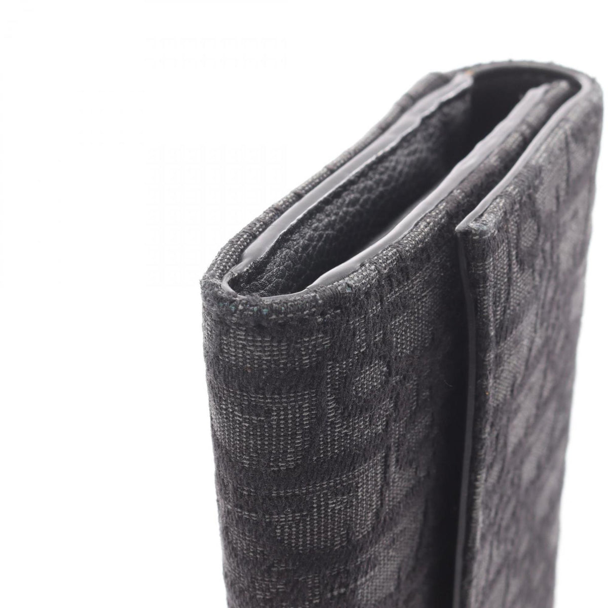 Christian Dior Black Canvas Long Wallet (Bi-Fold) (Pre-Owned)