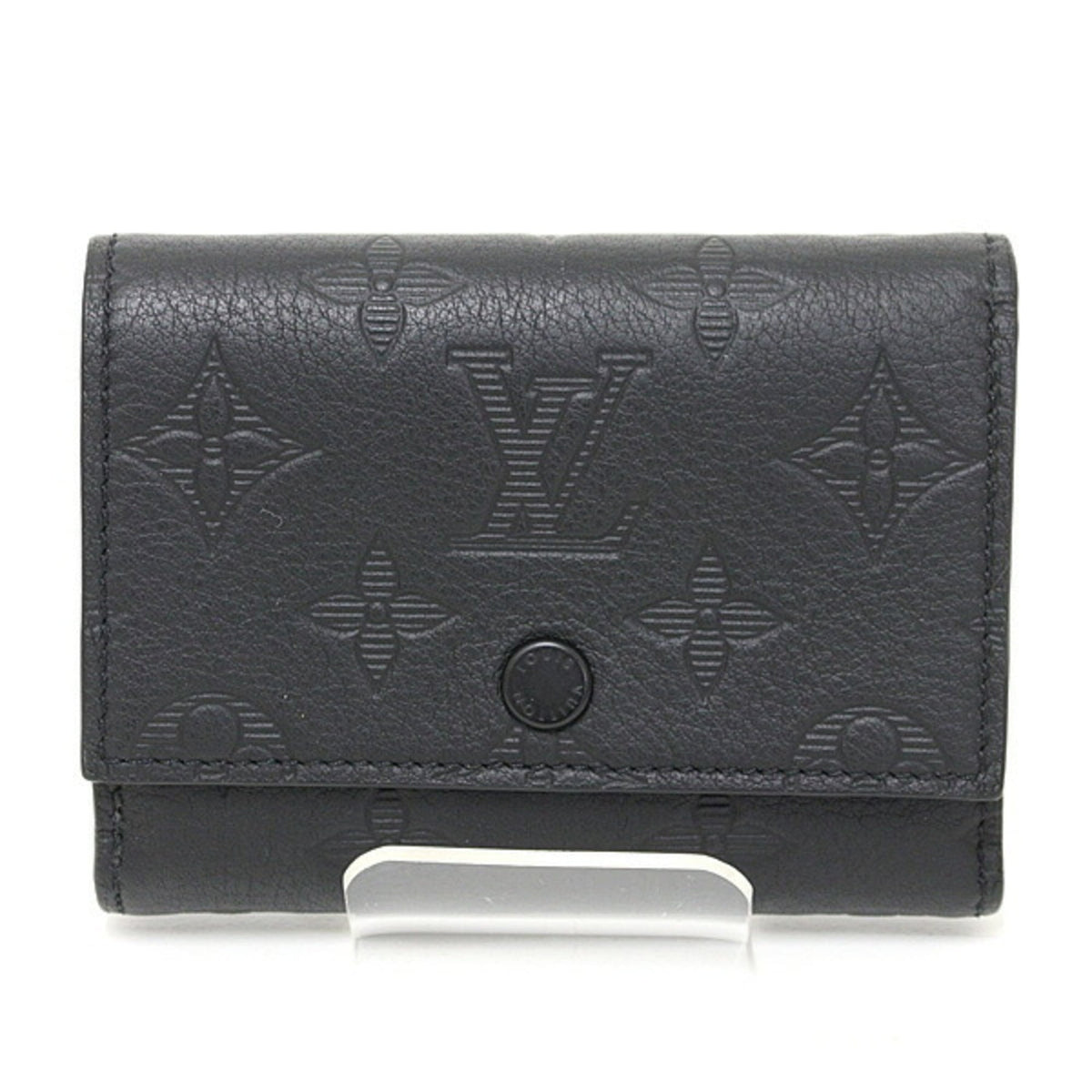 Louis Vuitton Monogram Shadow Black Monogram Shadow Wallet (Tri-Fold) (Pre-Owned)