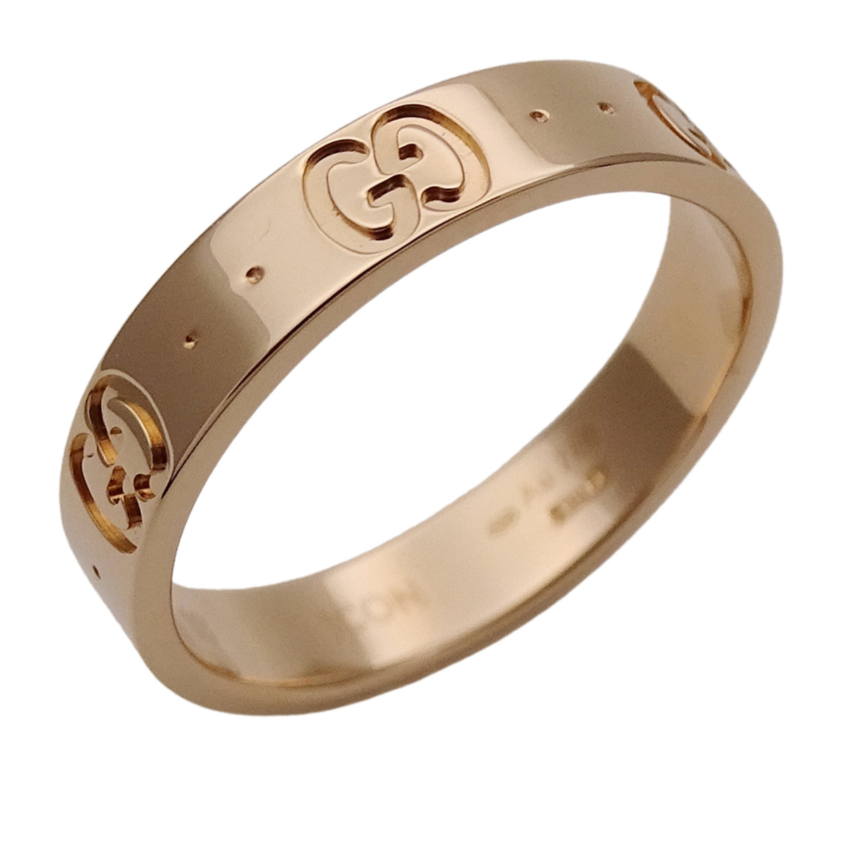 Gucci Icon Pink Gold Pink Gold (18K) Band Ring (Pre-Owned)