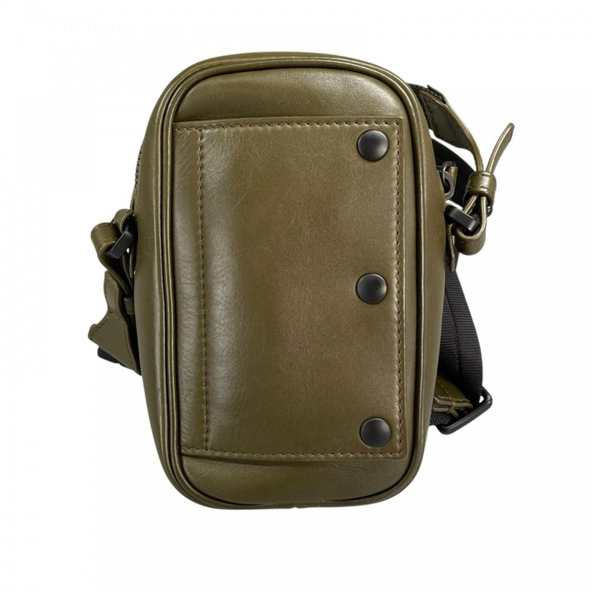 Bottega Veneta Khaki Leather Shoulder Bag (Pre-Owned)