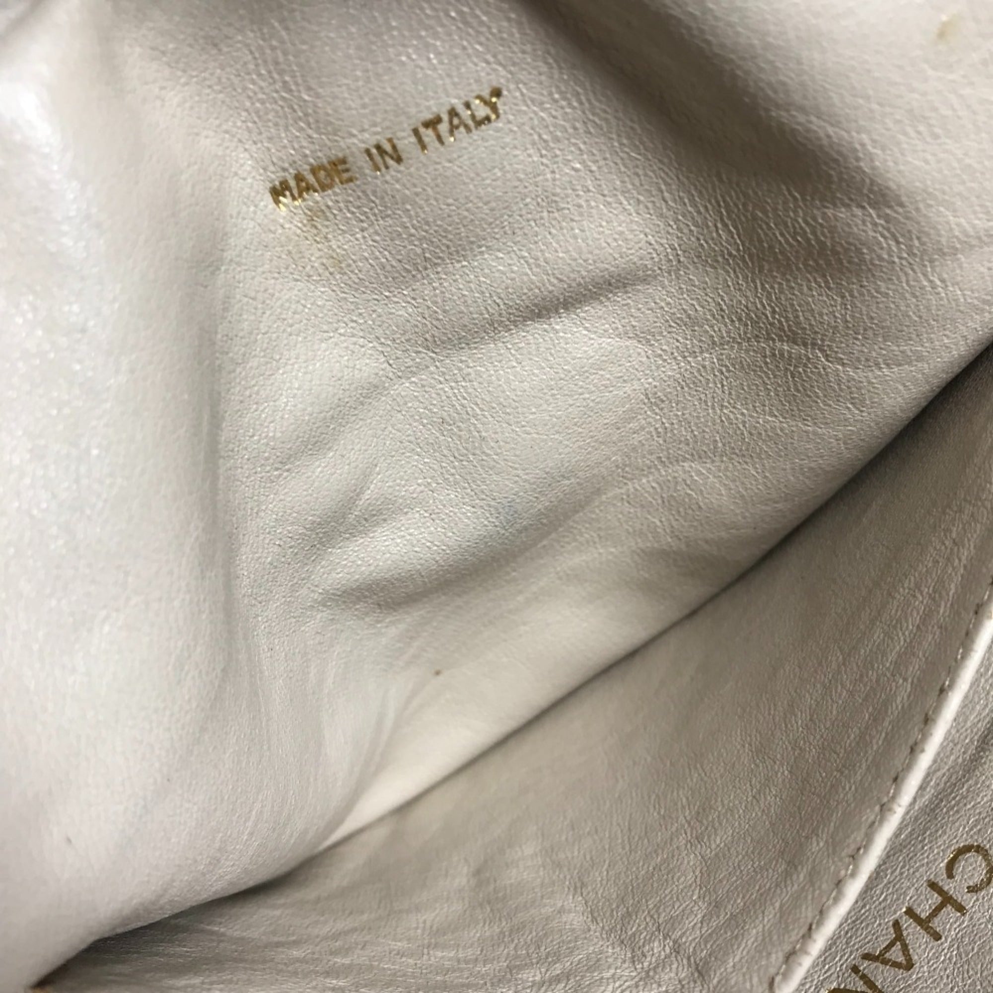 Chanel Matelasse Beige Canvas Shoulder Bag (Pre-Owned)