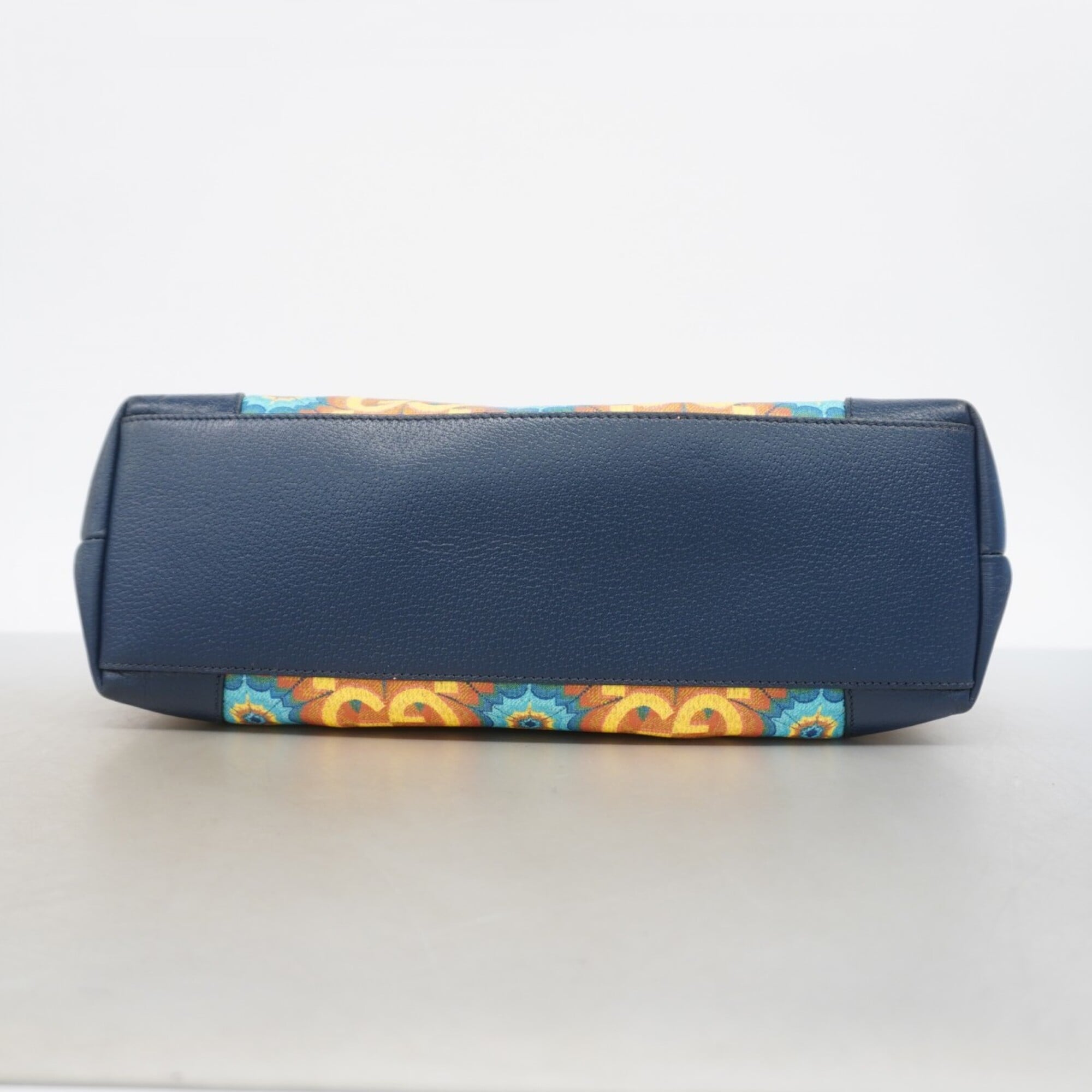Gucci Navy Yellow Pvc Tote Bag (Pre-Owned)