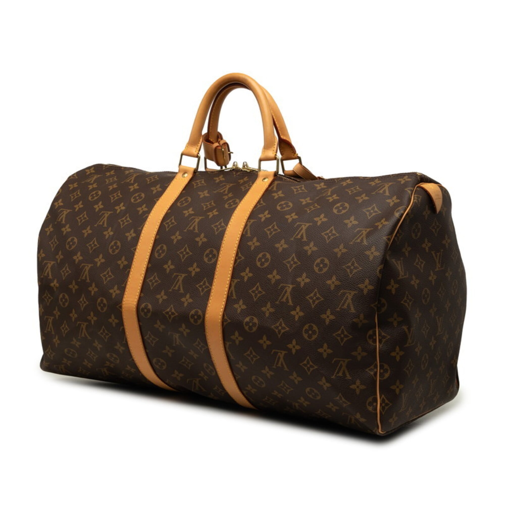 Louis Vuitton Monogram Brown Pvc Leather Boston Bag (Pre-Owned)