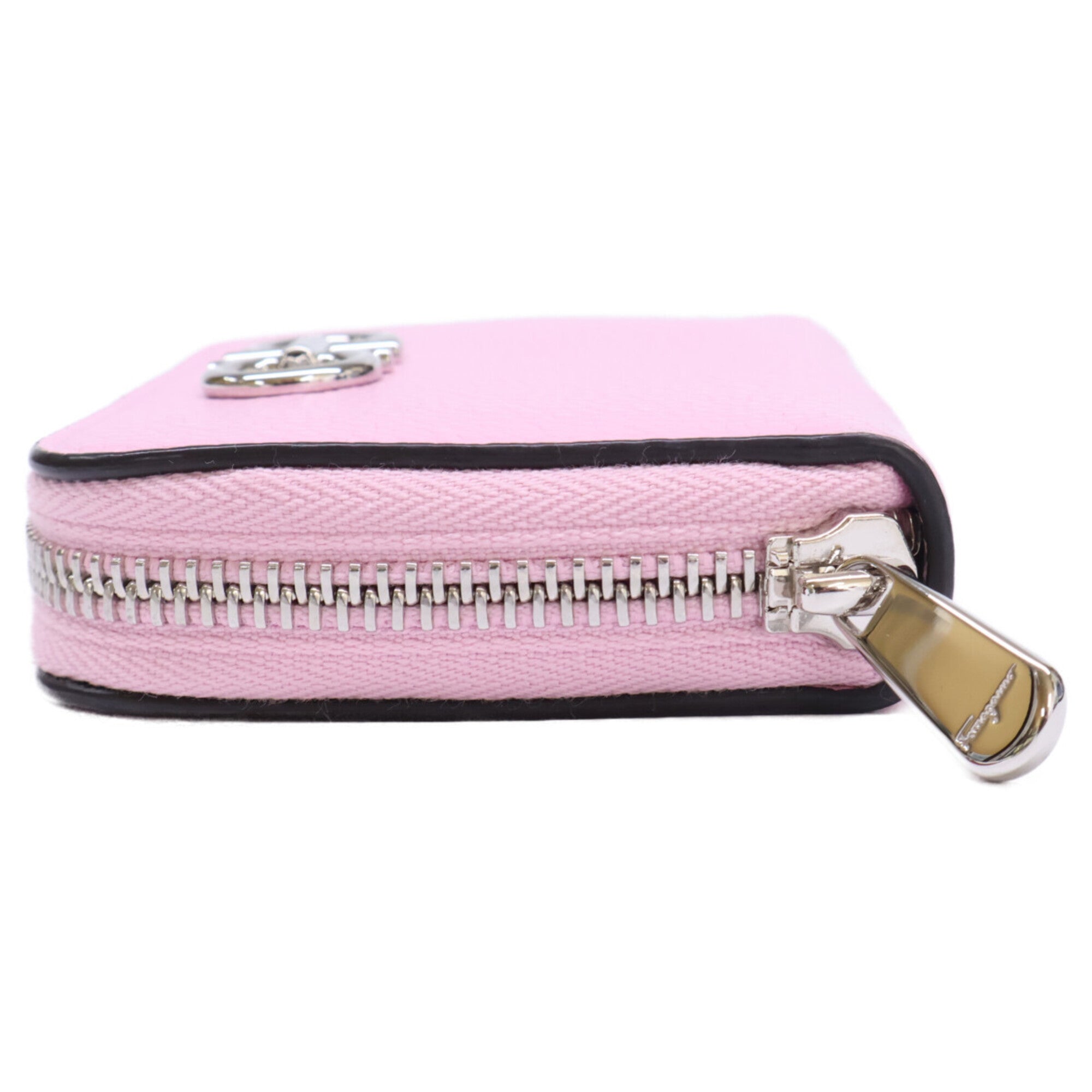 Salvatore Ferragamo Pink Leather Coin Purse/Coin Case (Pre-Owned)