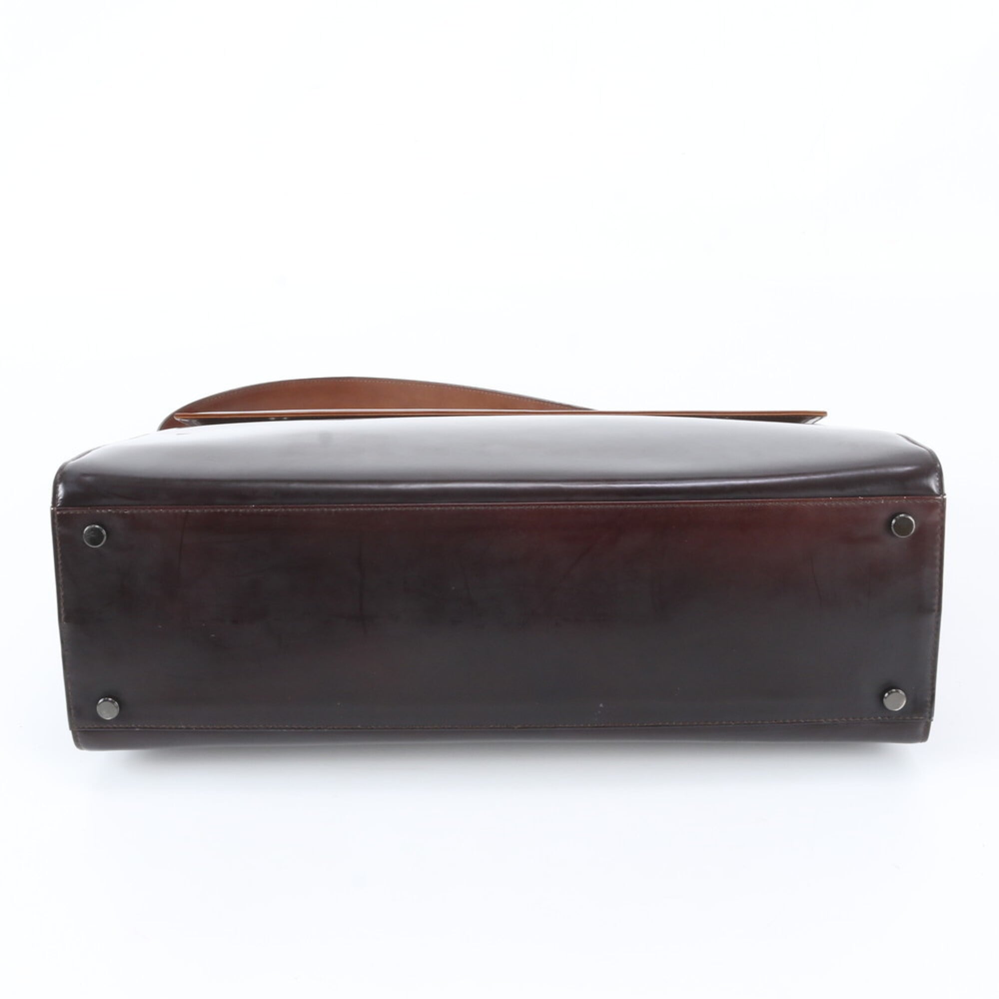 Salvatore Ferragamo Brown Leather Handbag Shoulder Bag (Pre-Owned)