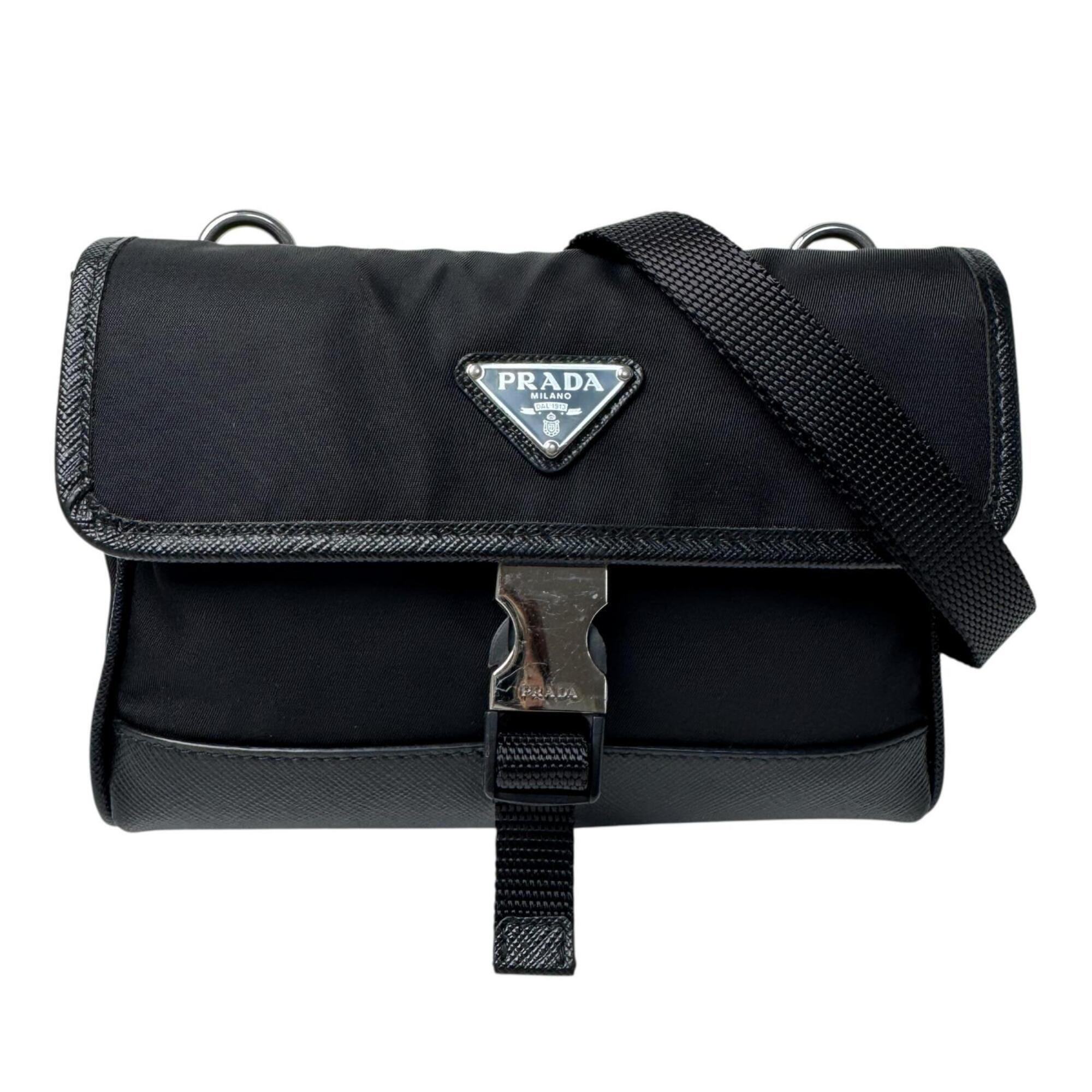 Prada Black Leather Shoulder Bag (Pre-Owned)
