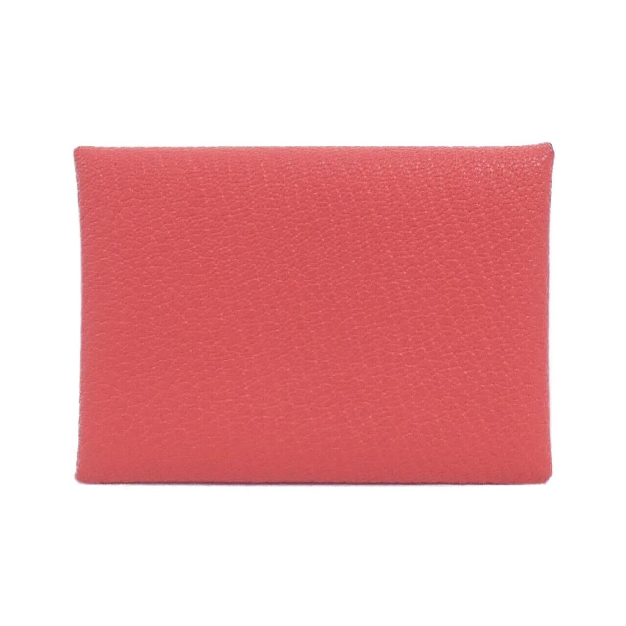 Hermes Pink Chevre Leather Coin Purse/Coin Case (Pre-Owned)