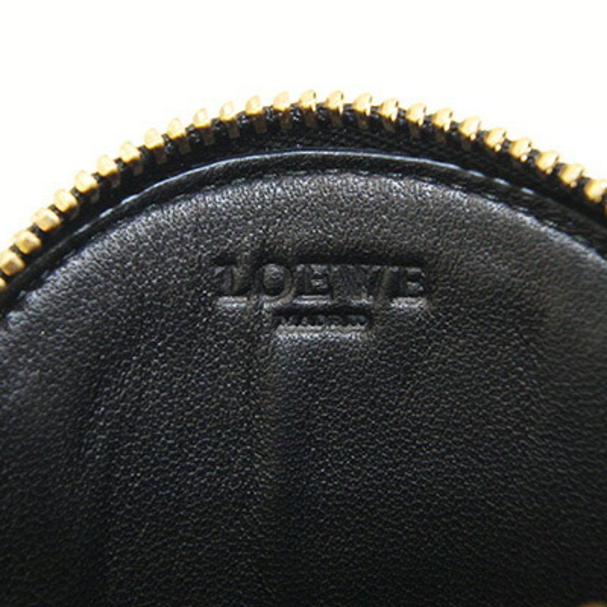 Loewe Gold Leather Coin Purse/Coin Case (Pre-Owned)
