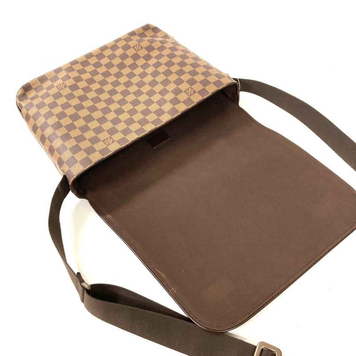 Louis Vuitton Damier Canvas Ebene Damier Canvas Shoulder Bag (Pre-Owned)