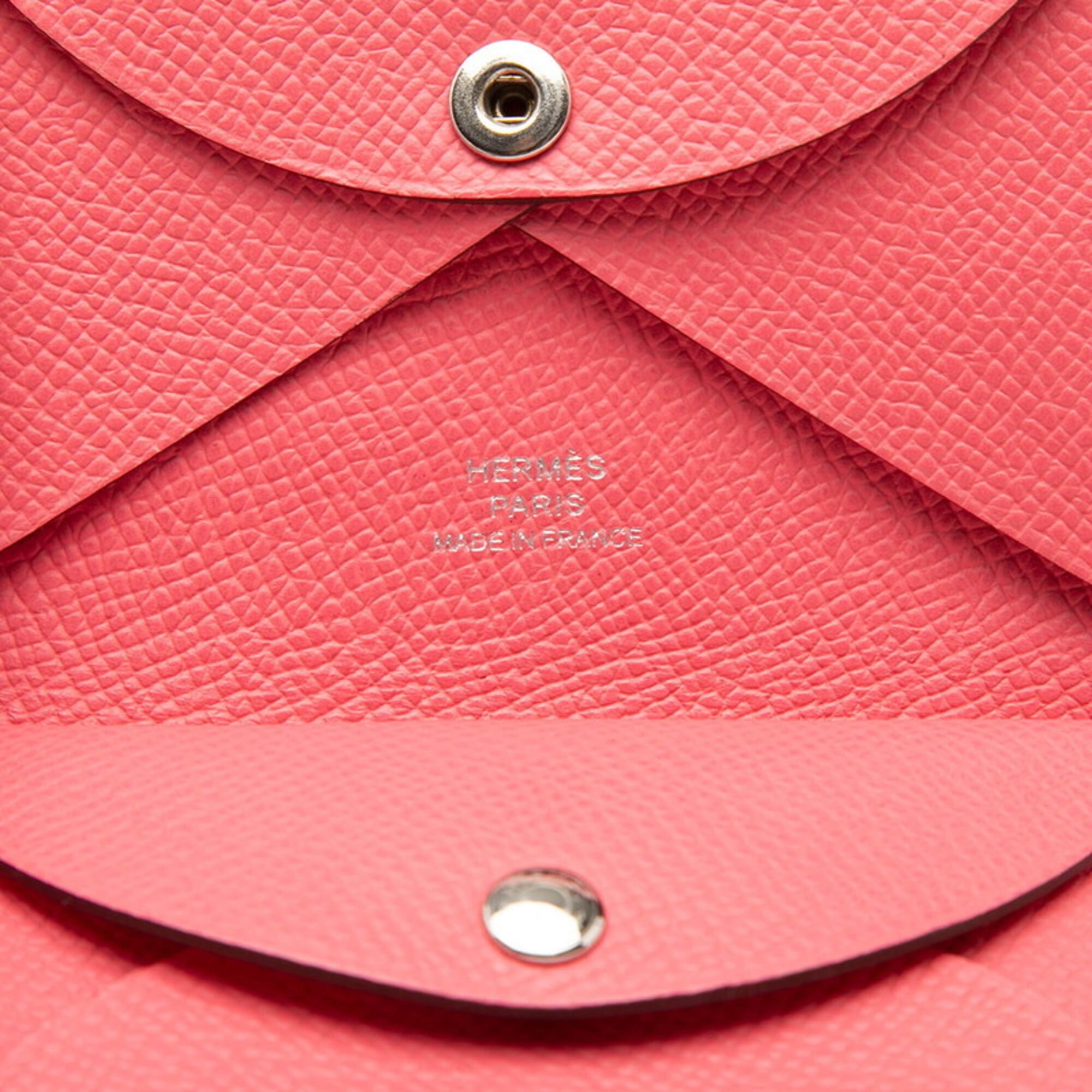 Hermes Pink Rose Azalee Epsom Leather Coin Purse/Coin Case (Pre-Owned)