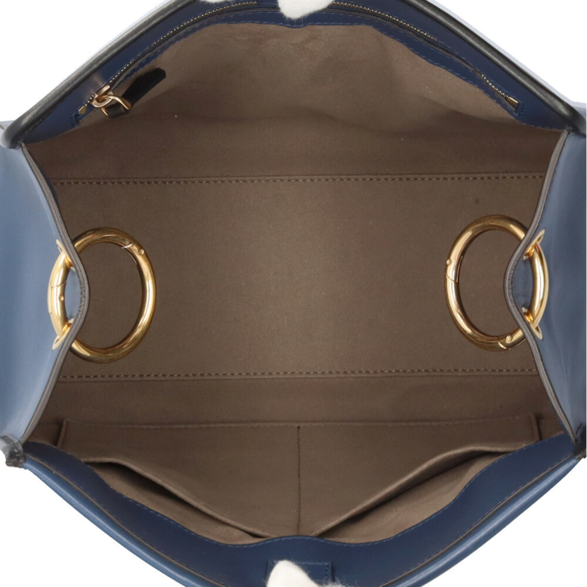 Fendi Navy Leather Shoulder Bag (Pre-Owned)