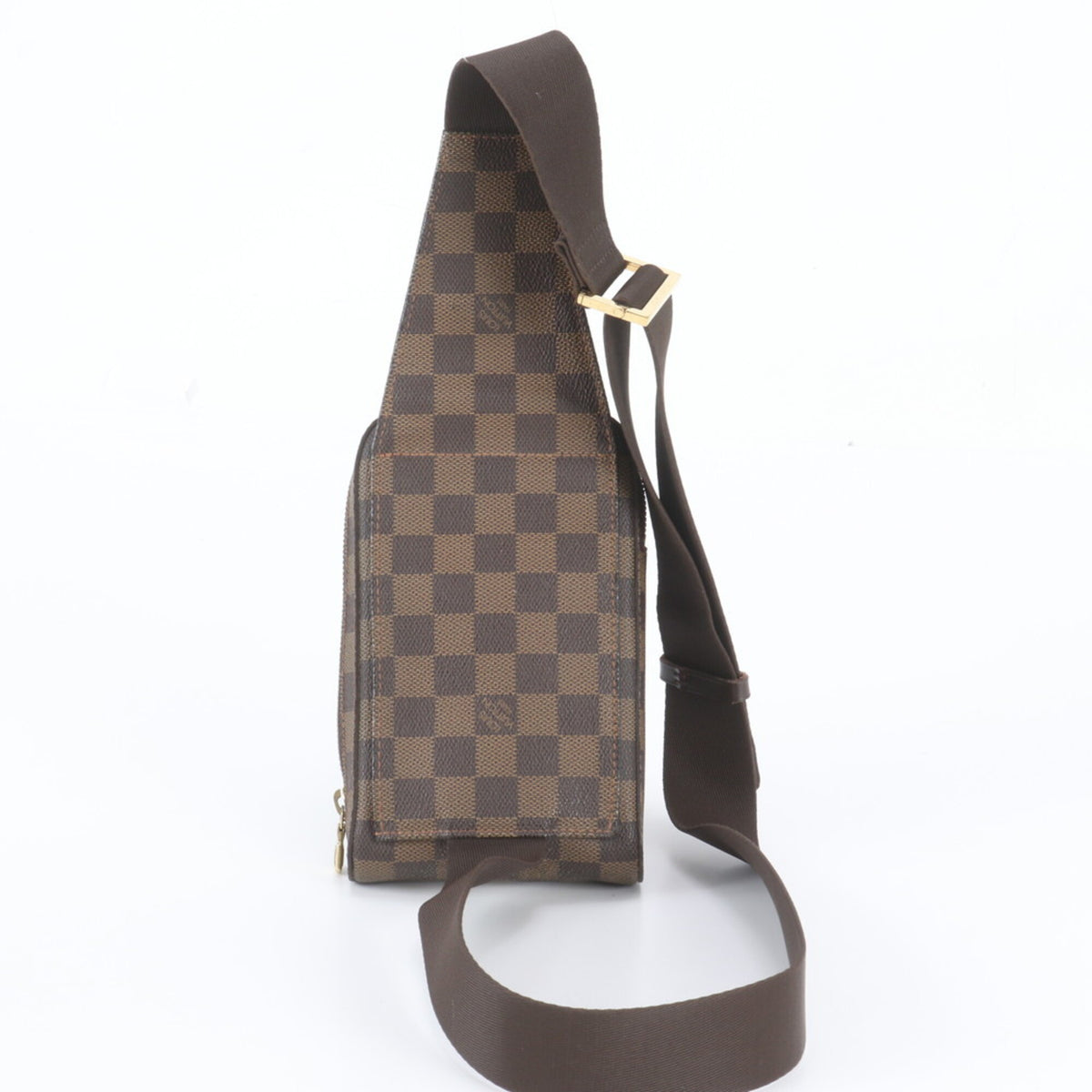 Louis Vuitton Ebene Leather Coated Canvas Pouch Sling Bag (Pre-Owned)