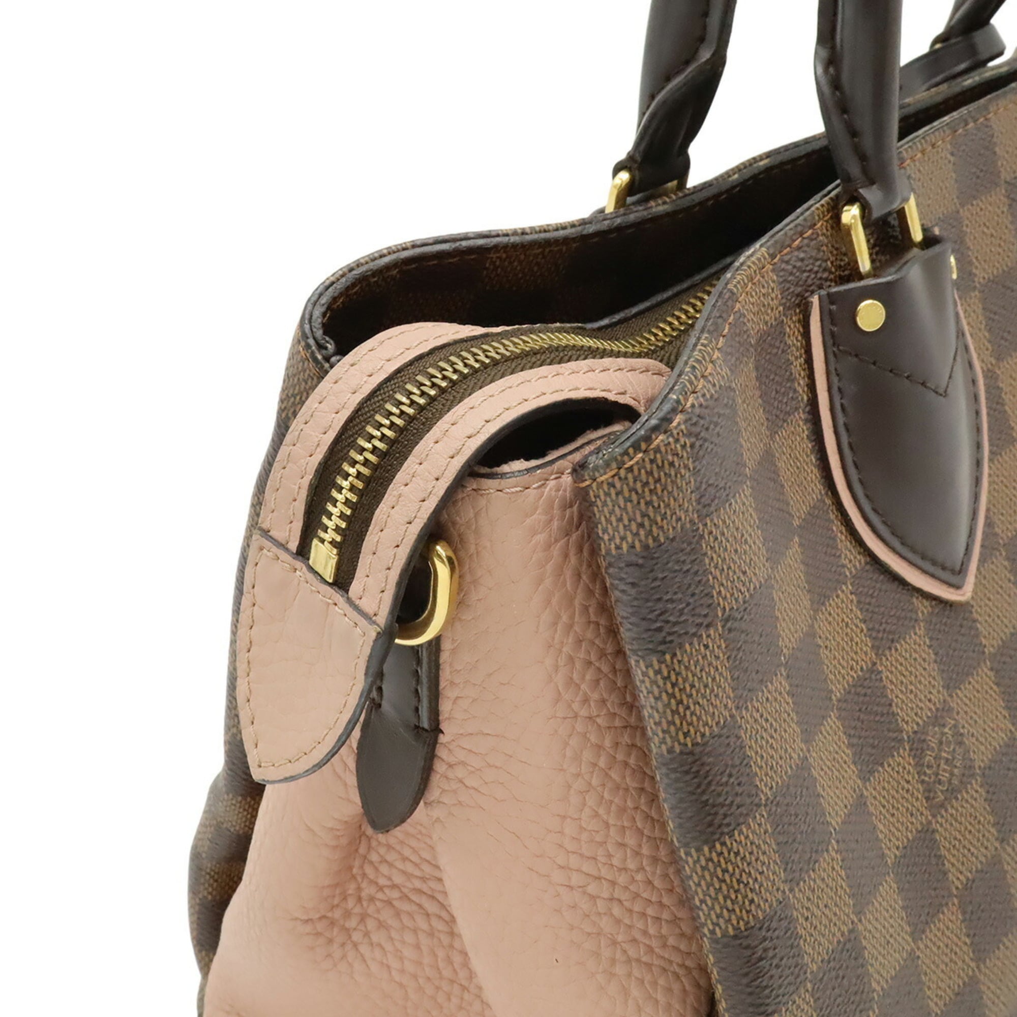 Louis Vuitton Damier Brown Magnolia Damier Canvas Leather Handbag (Pre-Owned)