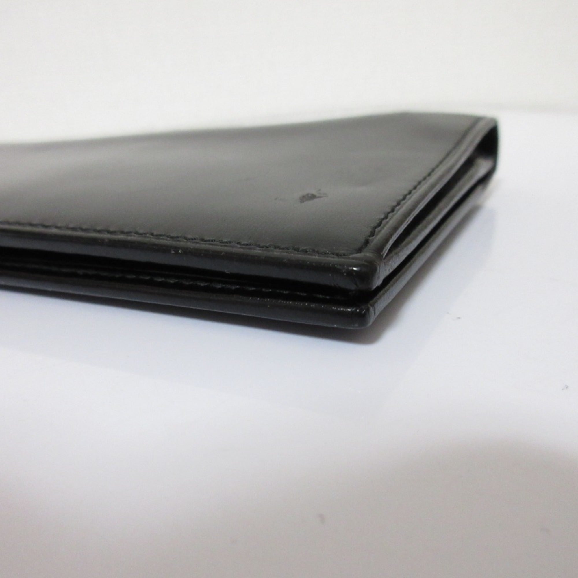 Cartier Black Leather Long Wallet (Bi-Fold) (Pre-Owned)