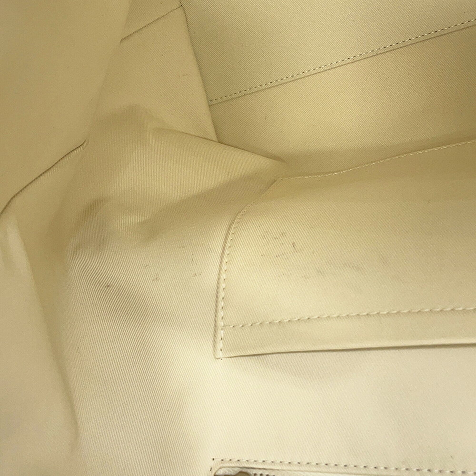 Louis Vuitton Blanc Leather Handbag Tote Bag (Pre-Owned)