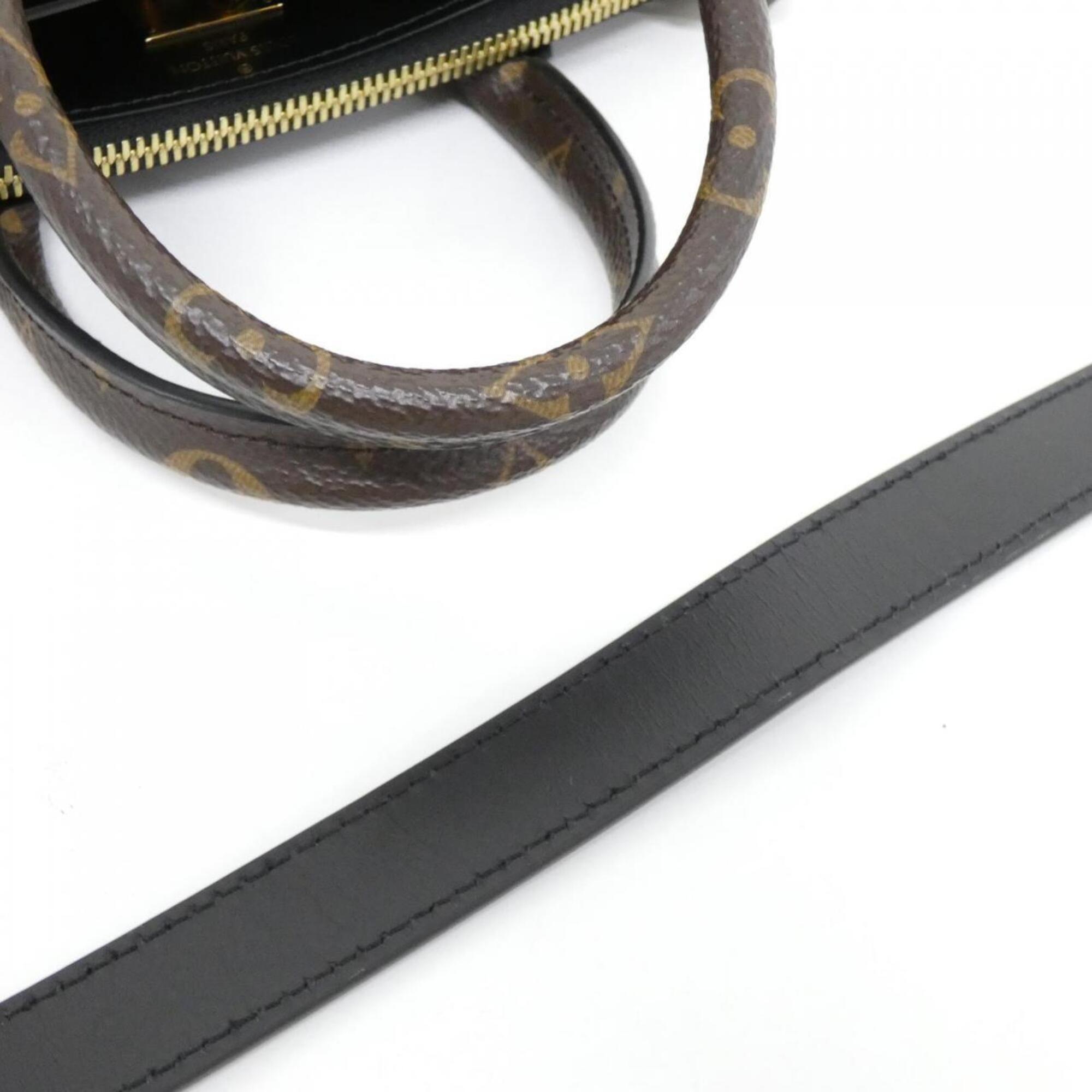 Louis Vuitton Black Leather Handbag (Pre-Owned)