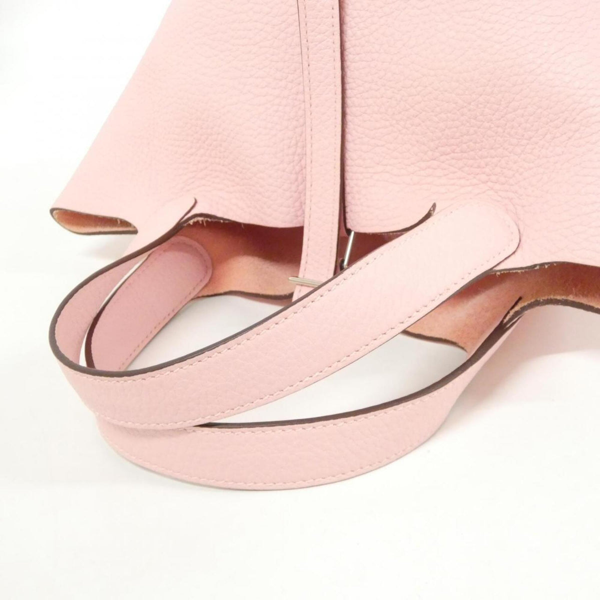 Hermes Rose Sakura Taurillon Clemence Leather Handbag (Pre-Owned)