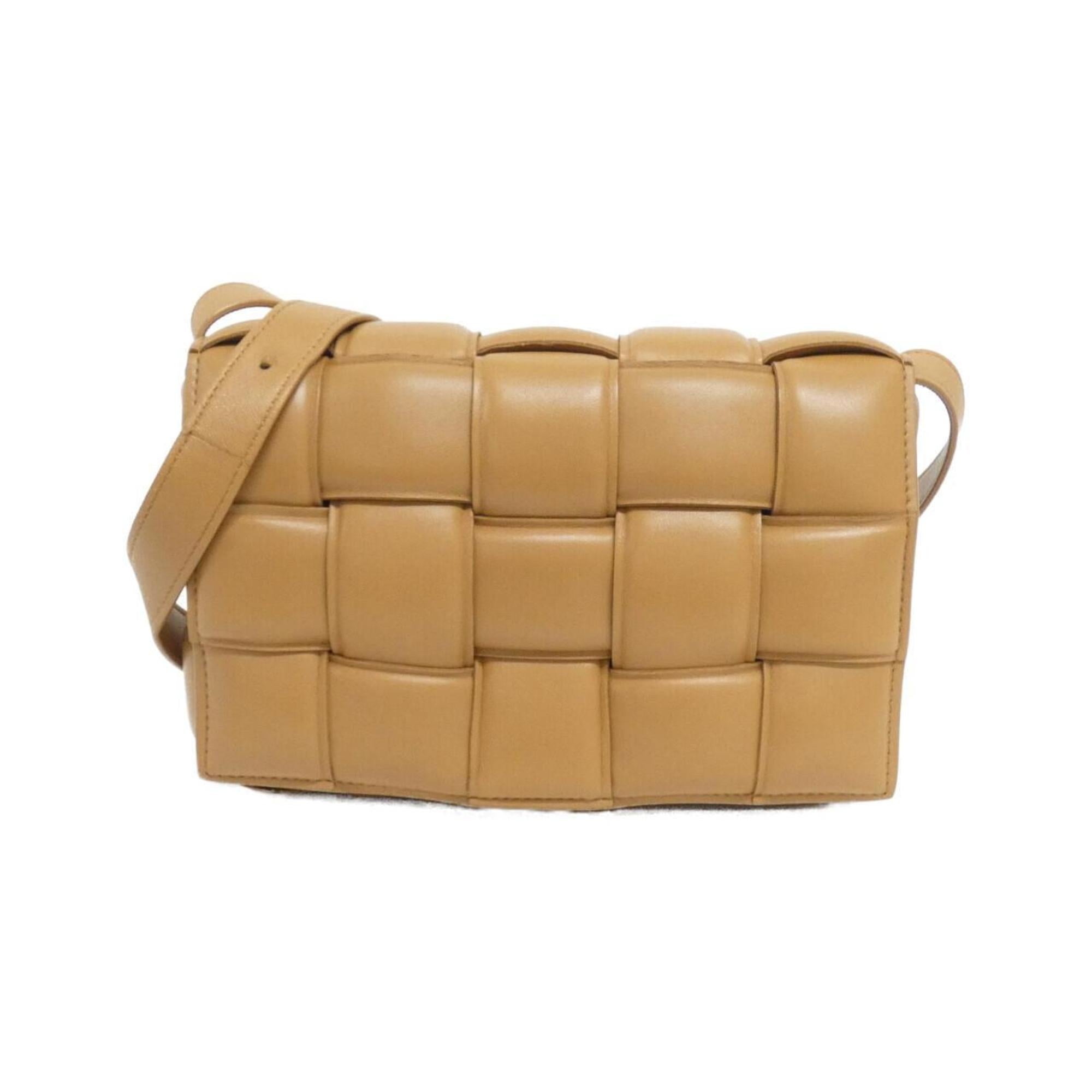 Bottega Veneta Brown Camel Leather Shoulder Bag (Pre-Owned)