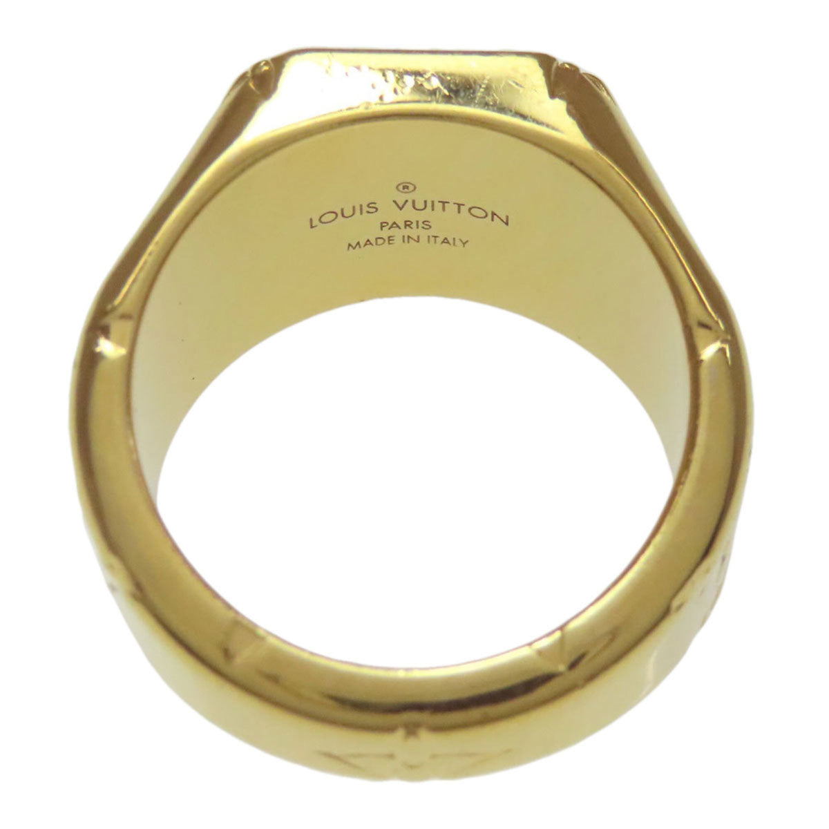 Louis Vuitton Gold Metal Band Ring (Pre-Owned)