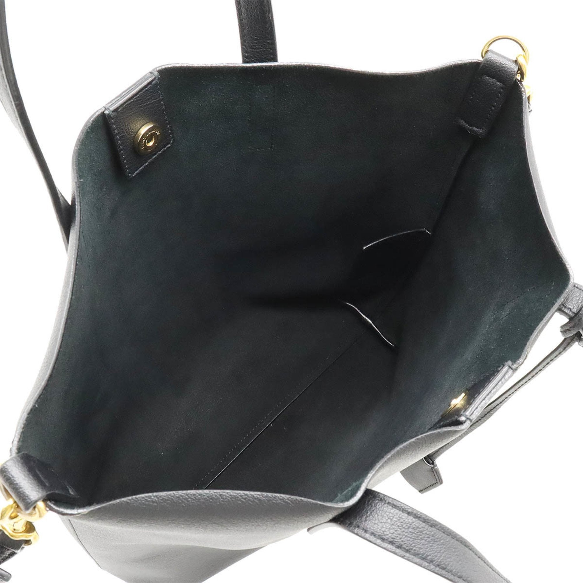 Yves Saint Laurent Black Leather Tote Bag (Pre-Owned)