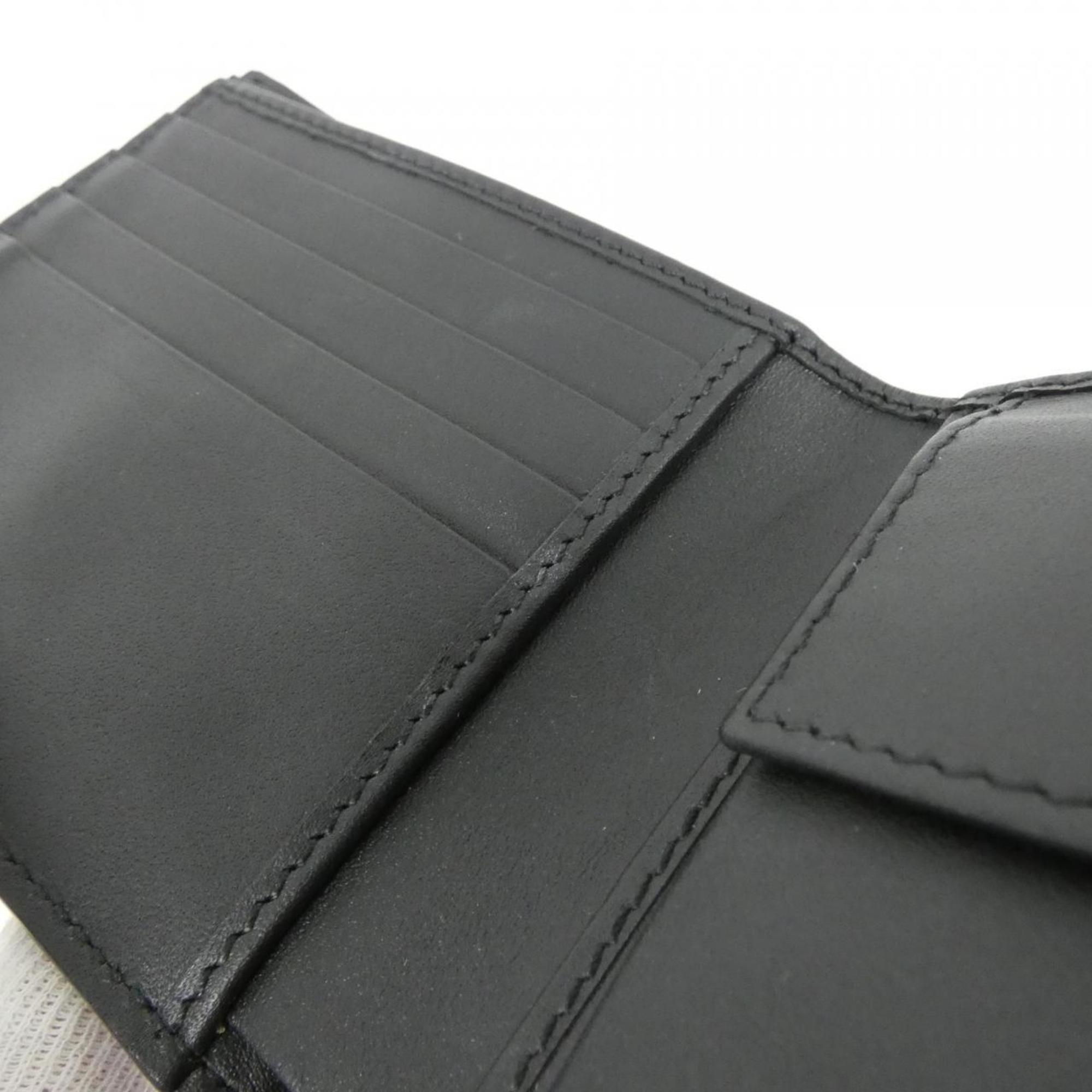 Gucci Black Blue Red Color Coated Canvas Wallet (Bi-Fold) (Pre-Owned)